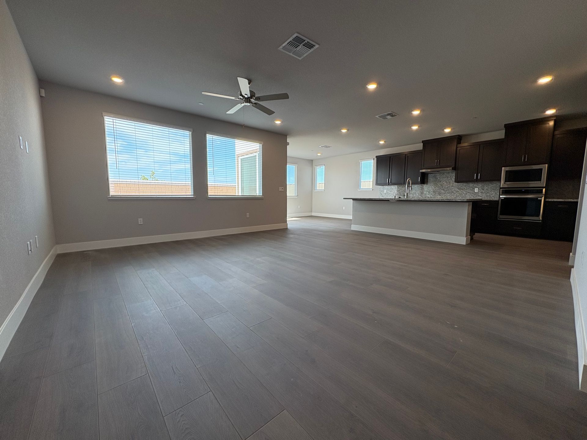 Kitchen, Great Room and Dining Room