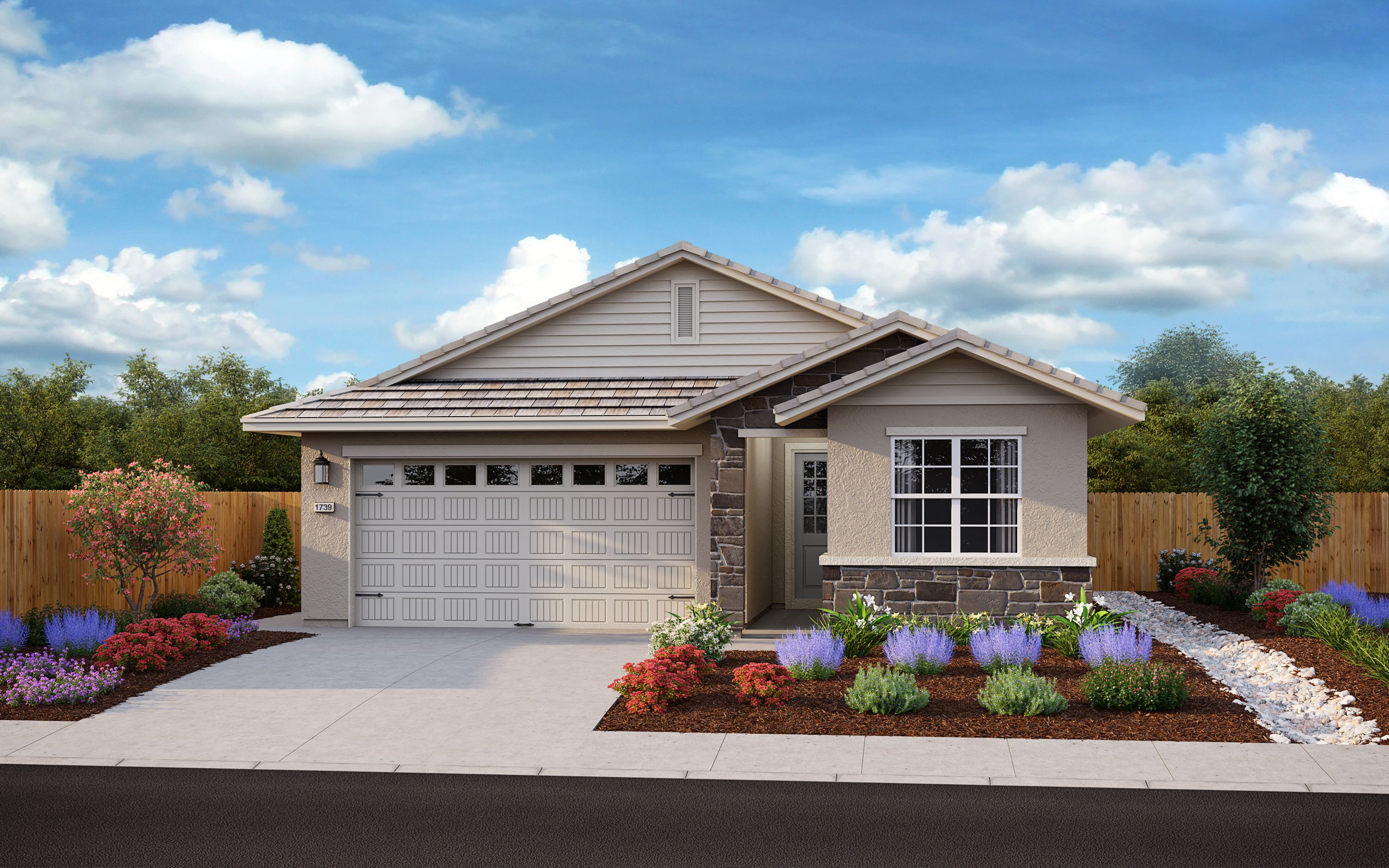 Elevation B - Vineyard Cottage