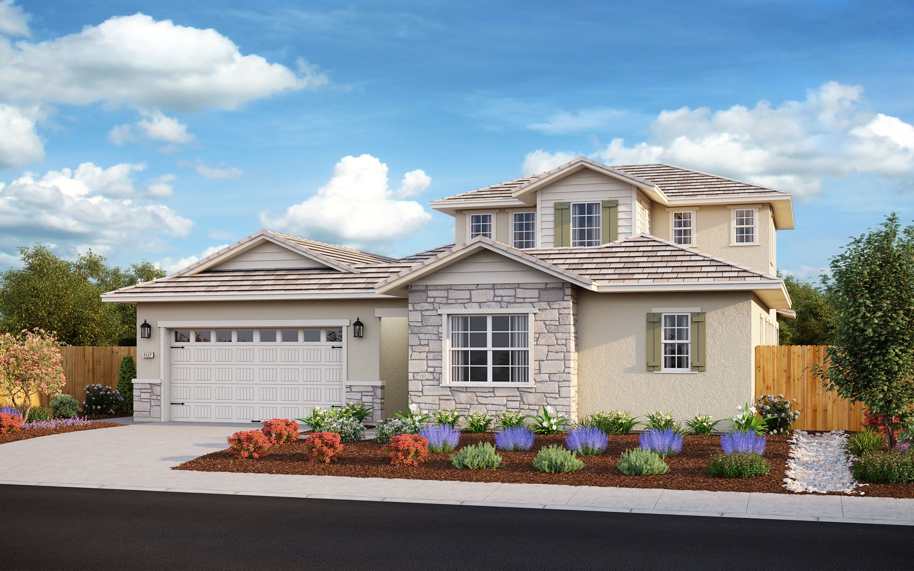Elevation B - Vineyard Cottage