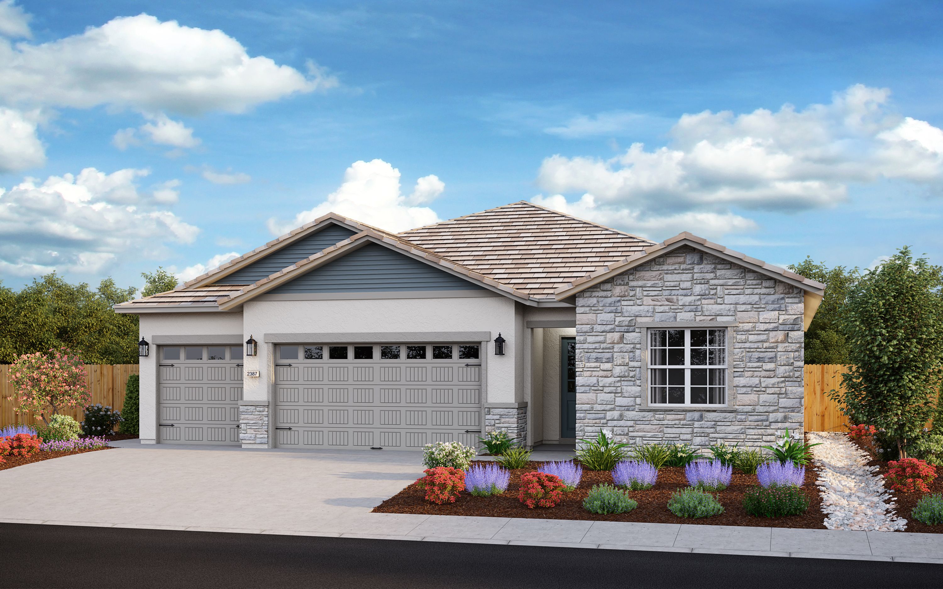 Elevation B - Vineyard Cottage