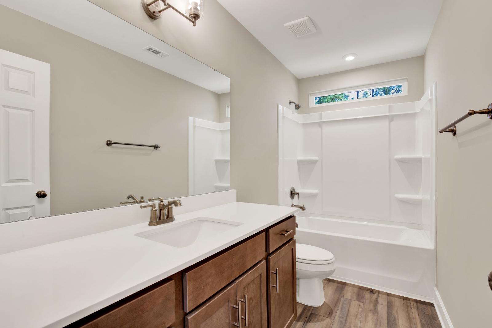 New Haven Townhomes A Upstairs Full Bathroom with Tub/Shower Combo