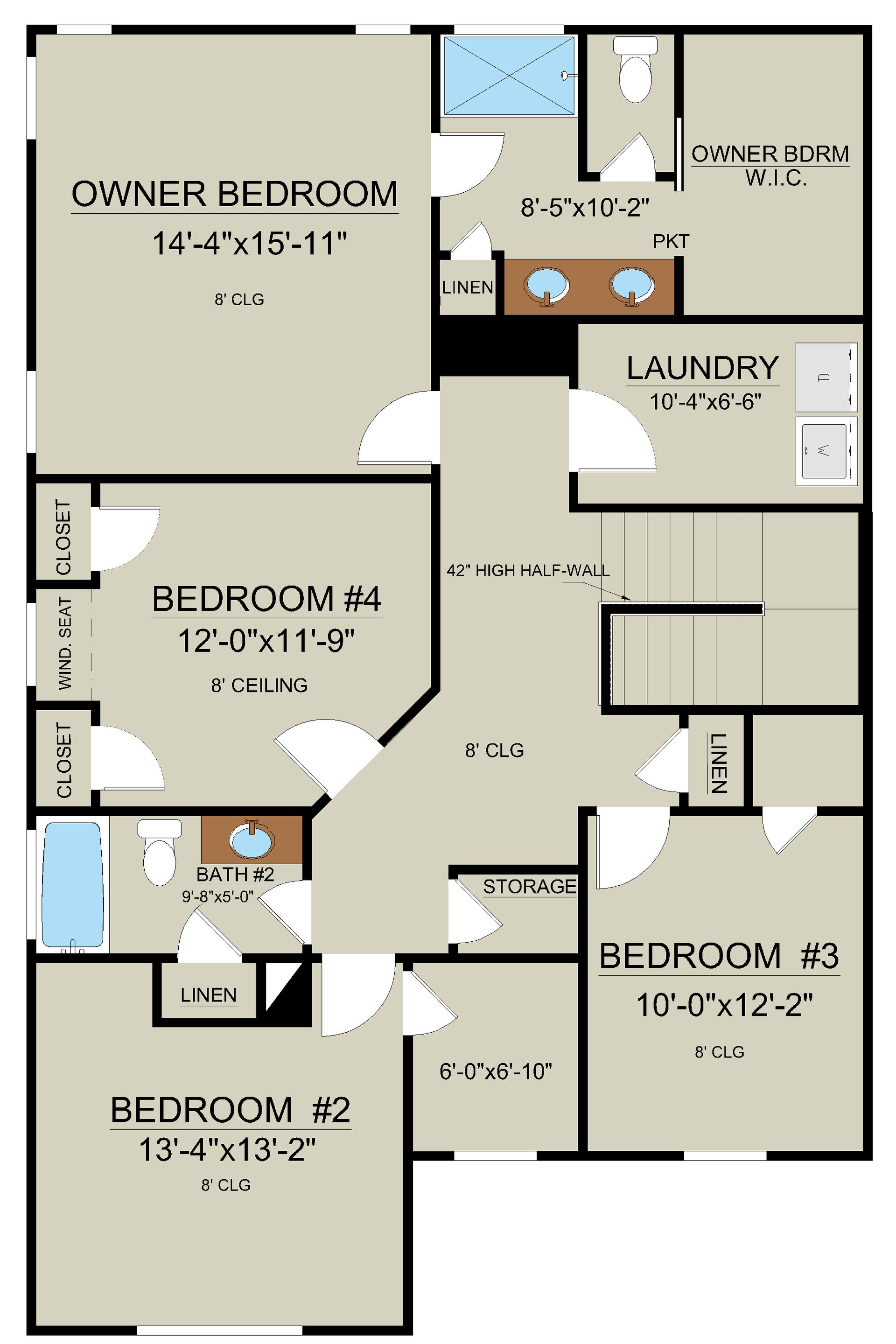 245 James Drive – Mulberry Second Floor Plan