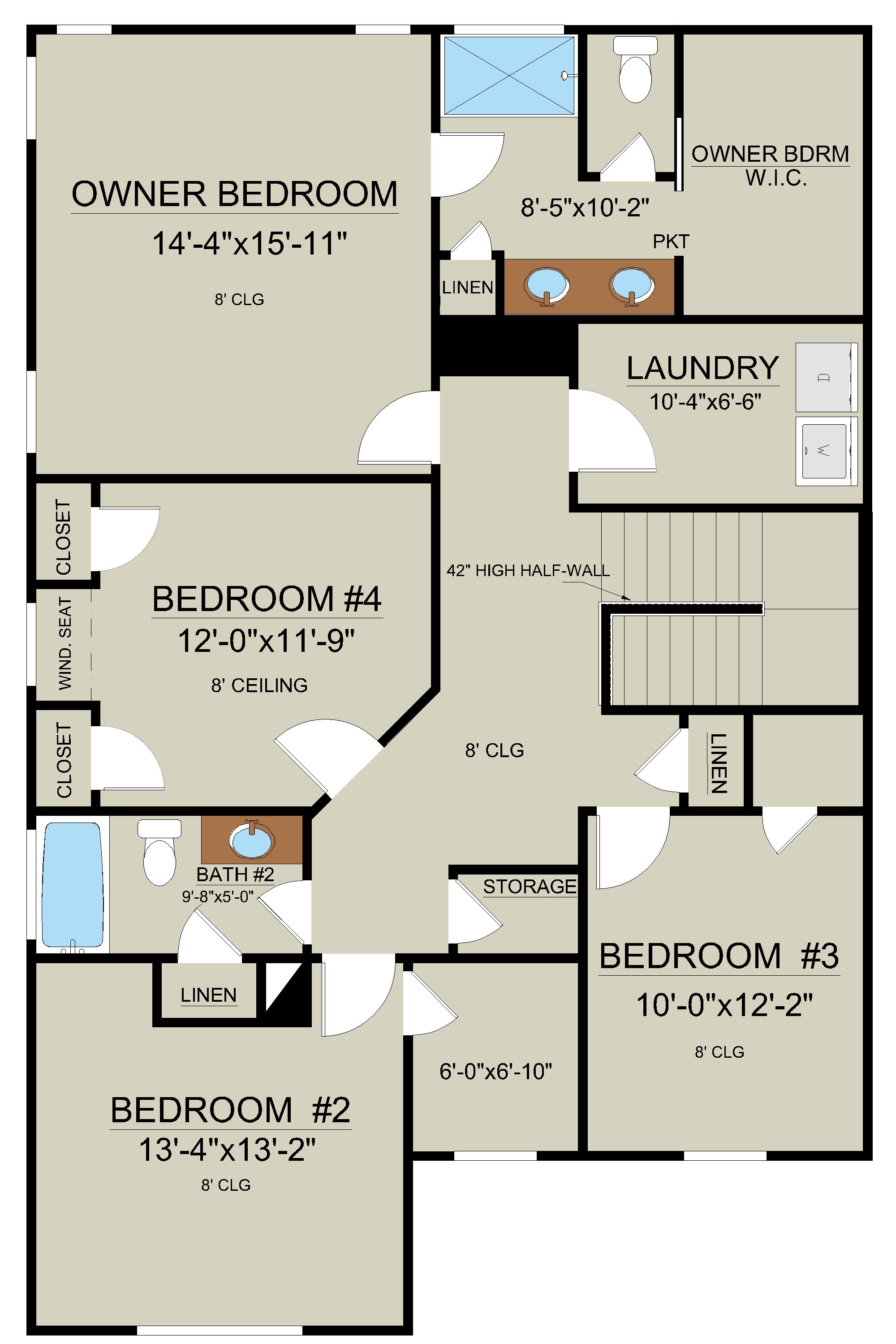Mulberry - Rendering 2nd  Floor | Ernest Homes