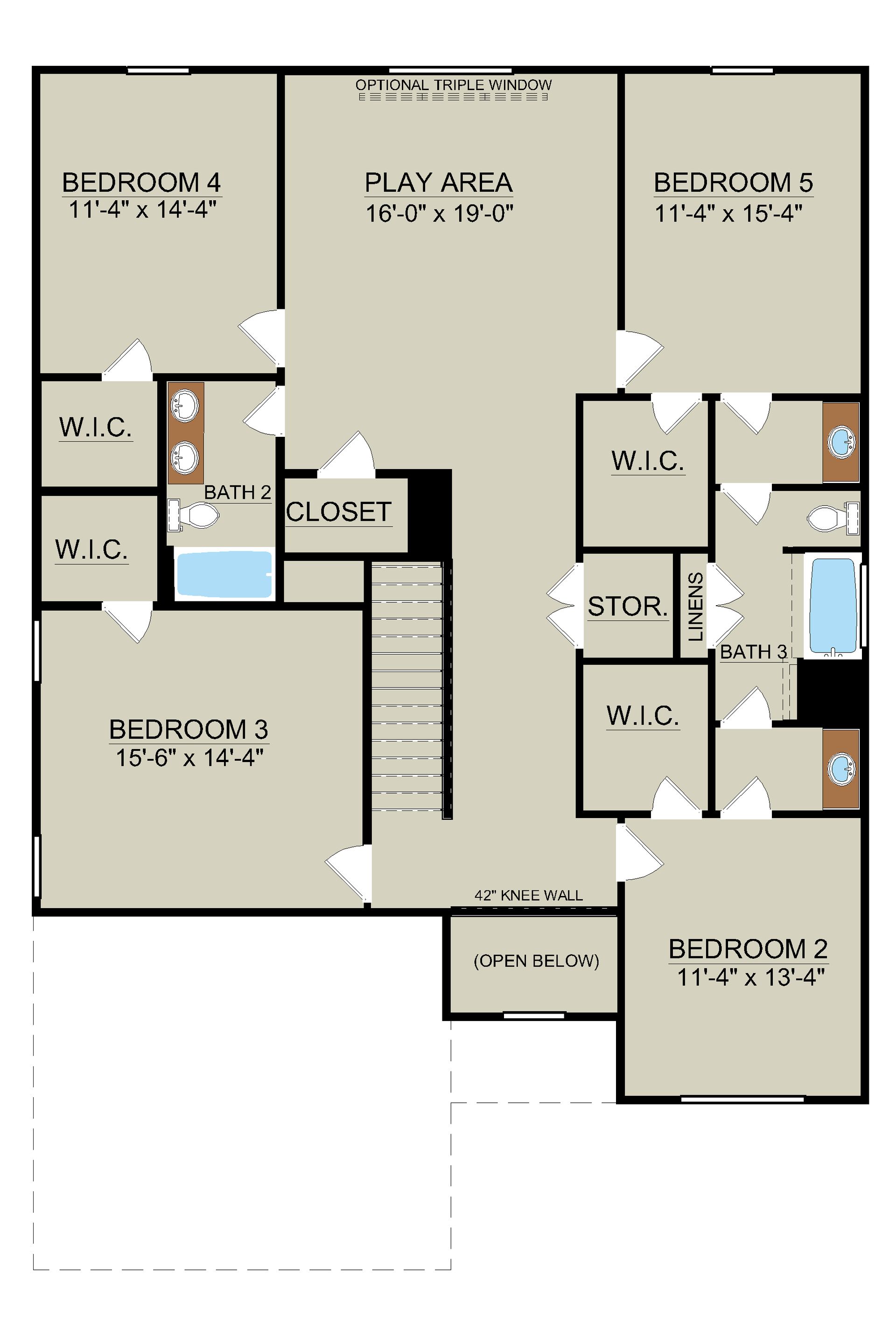 Kingston Floor Plan Second Floor Layout | Ernest Homes