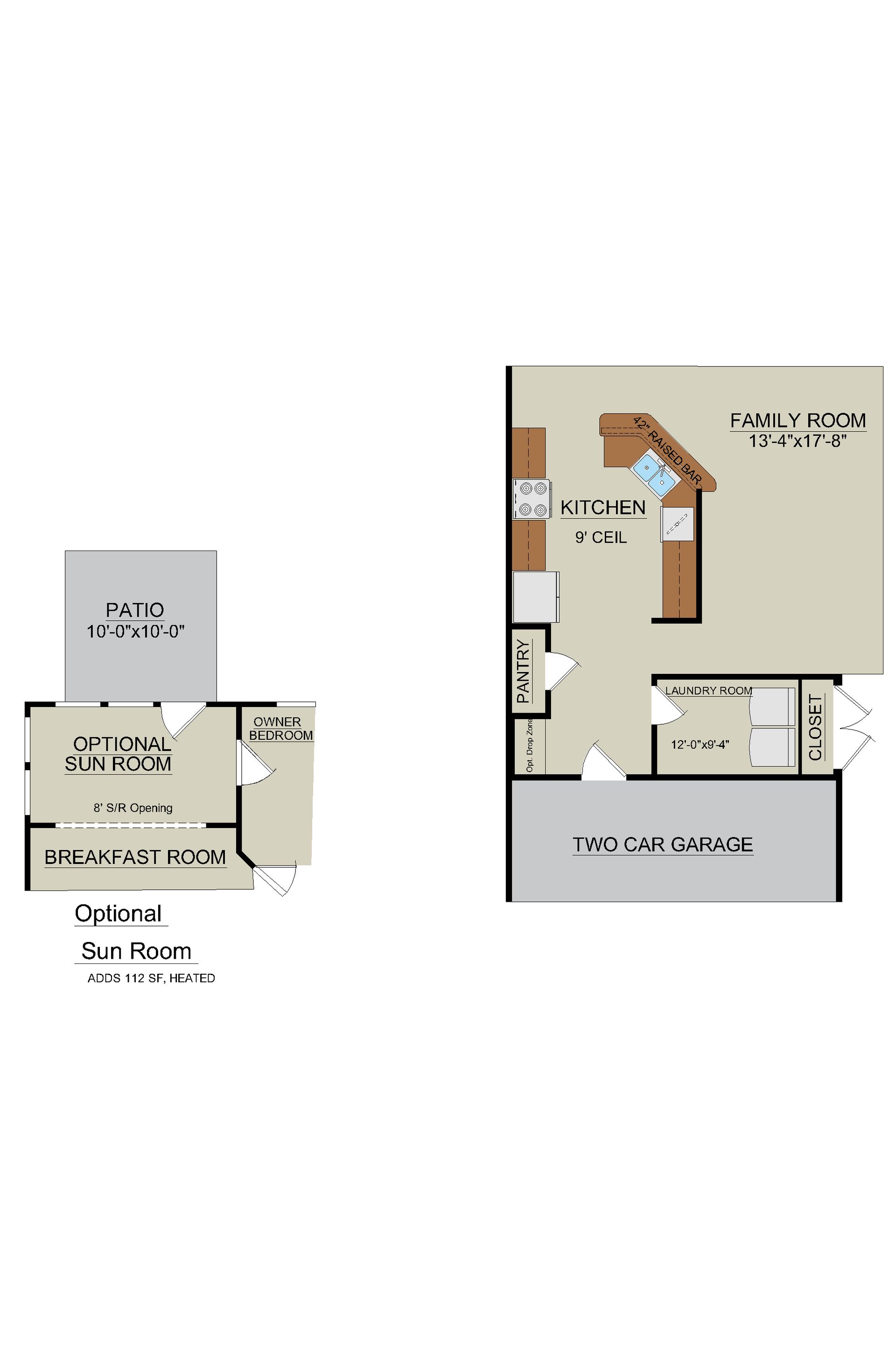 Wassaw Floor Plan with Structural Options | Ernest Homes