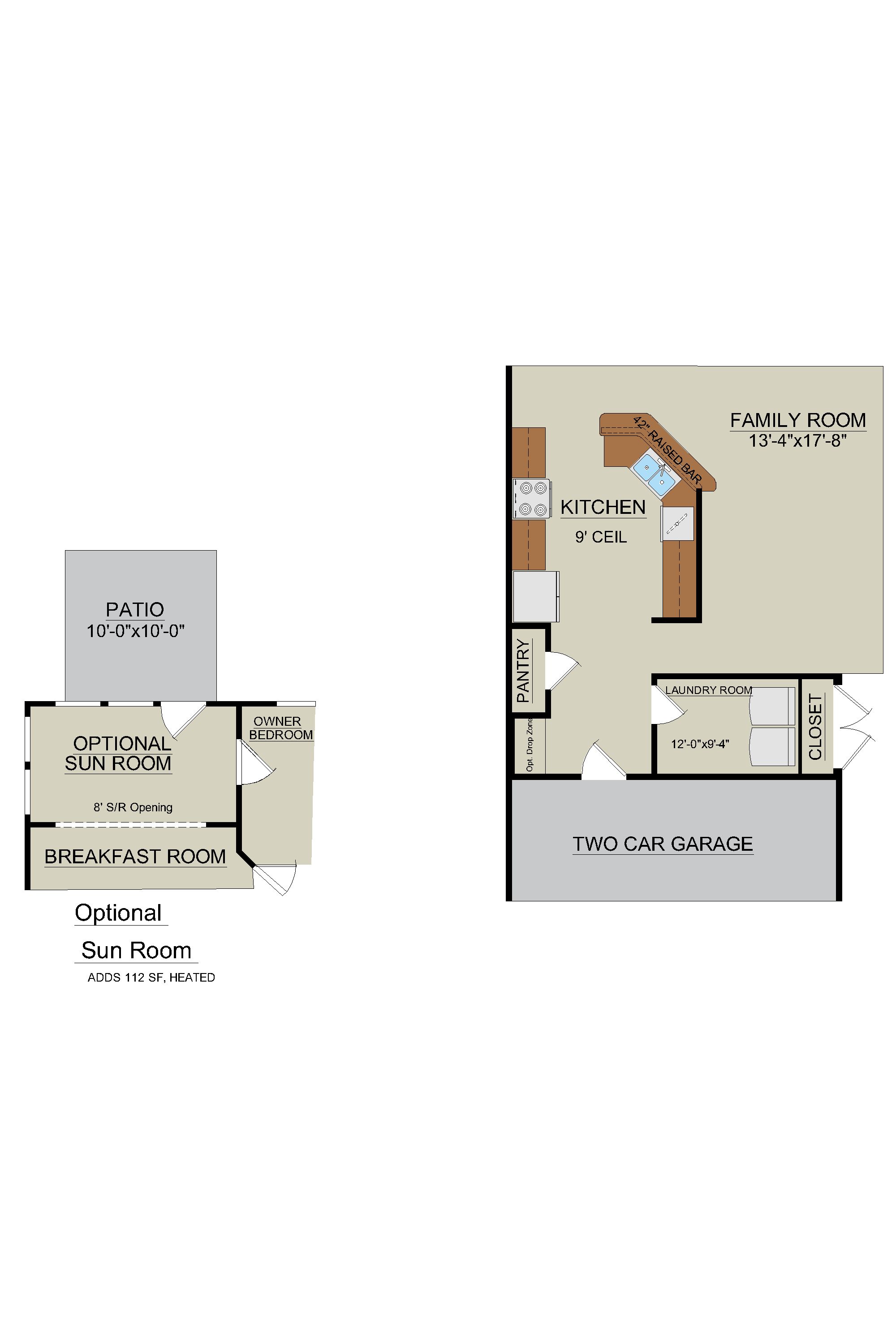 Wassaw Floor Plan with Structural Options | Ernest Homes