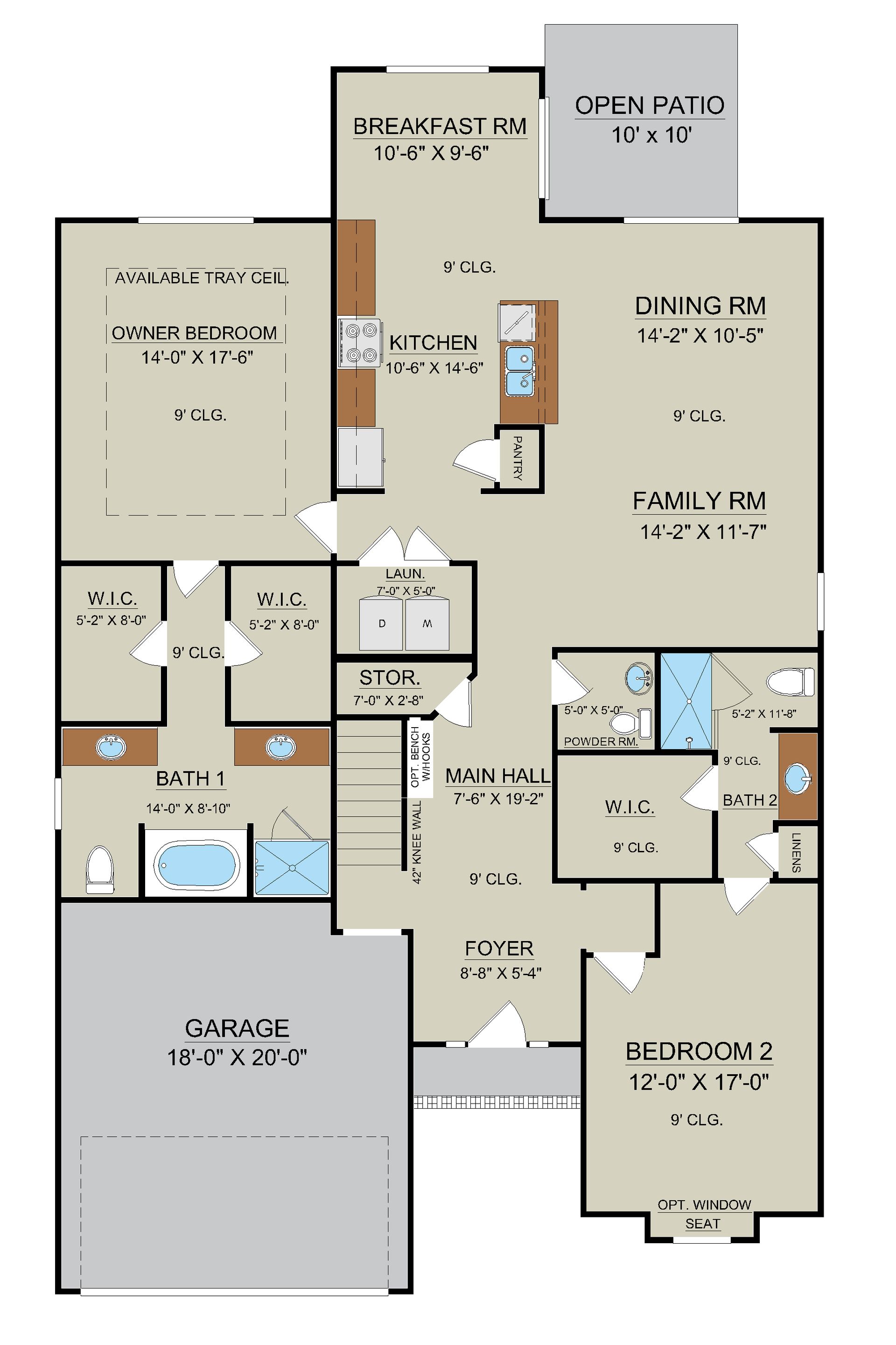 Harbor II – First Floor B Elevation | Ernest Homes