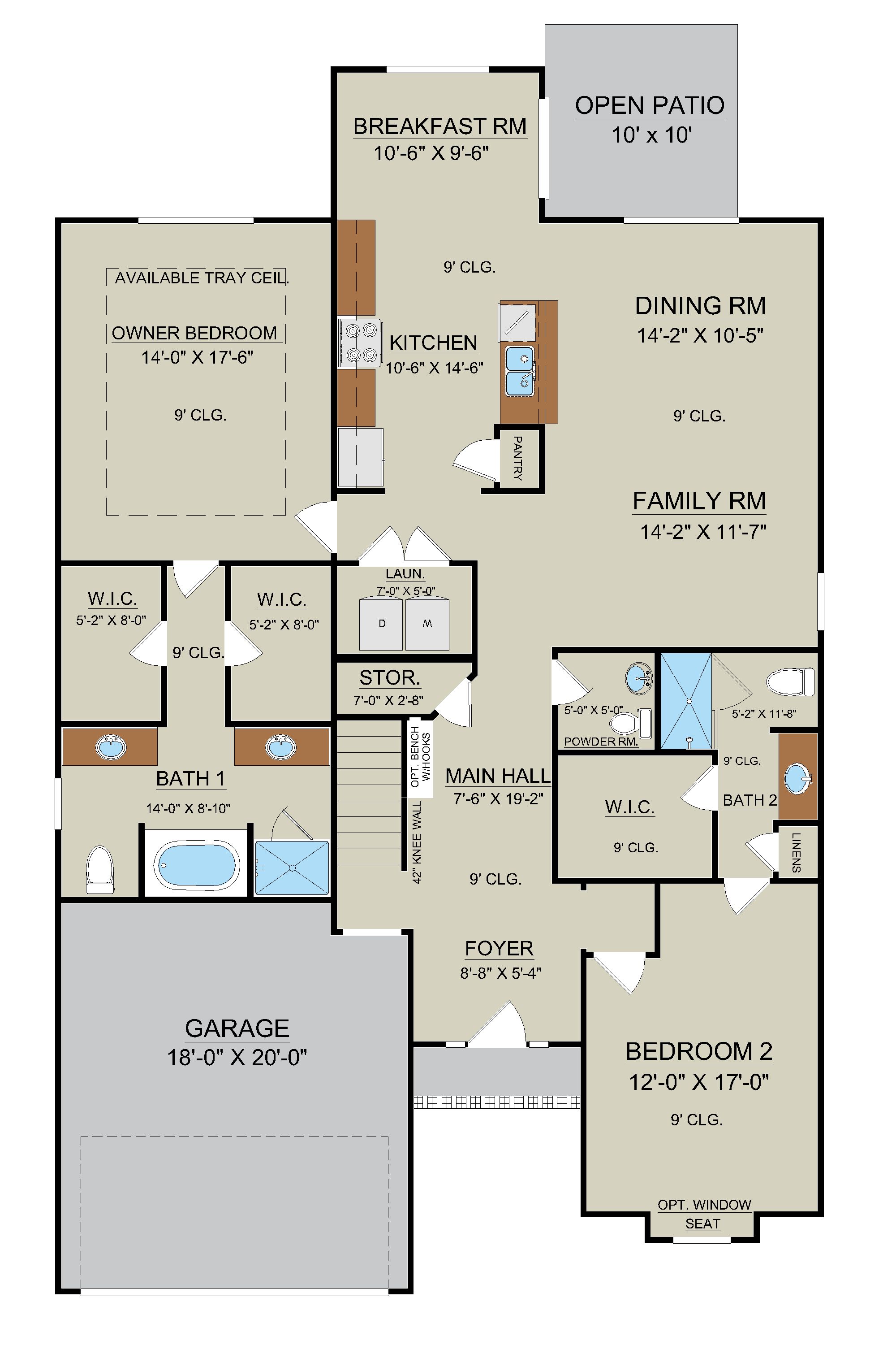 Harbor II – First Floor B Elevation | Ernest Homes