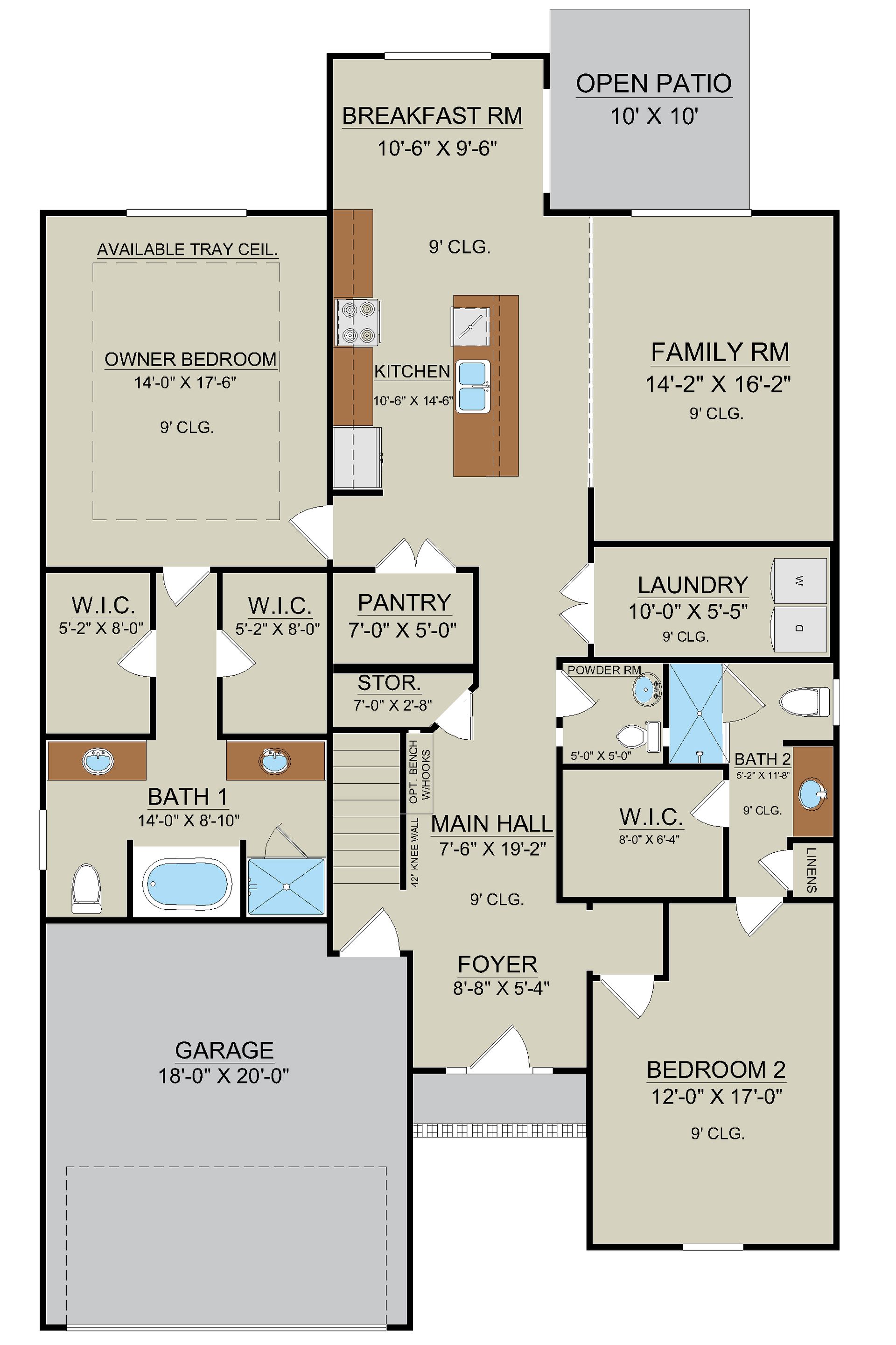 Harbor II – First Floor with Optional Kitchen & Laundry | Ernest Homes