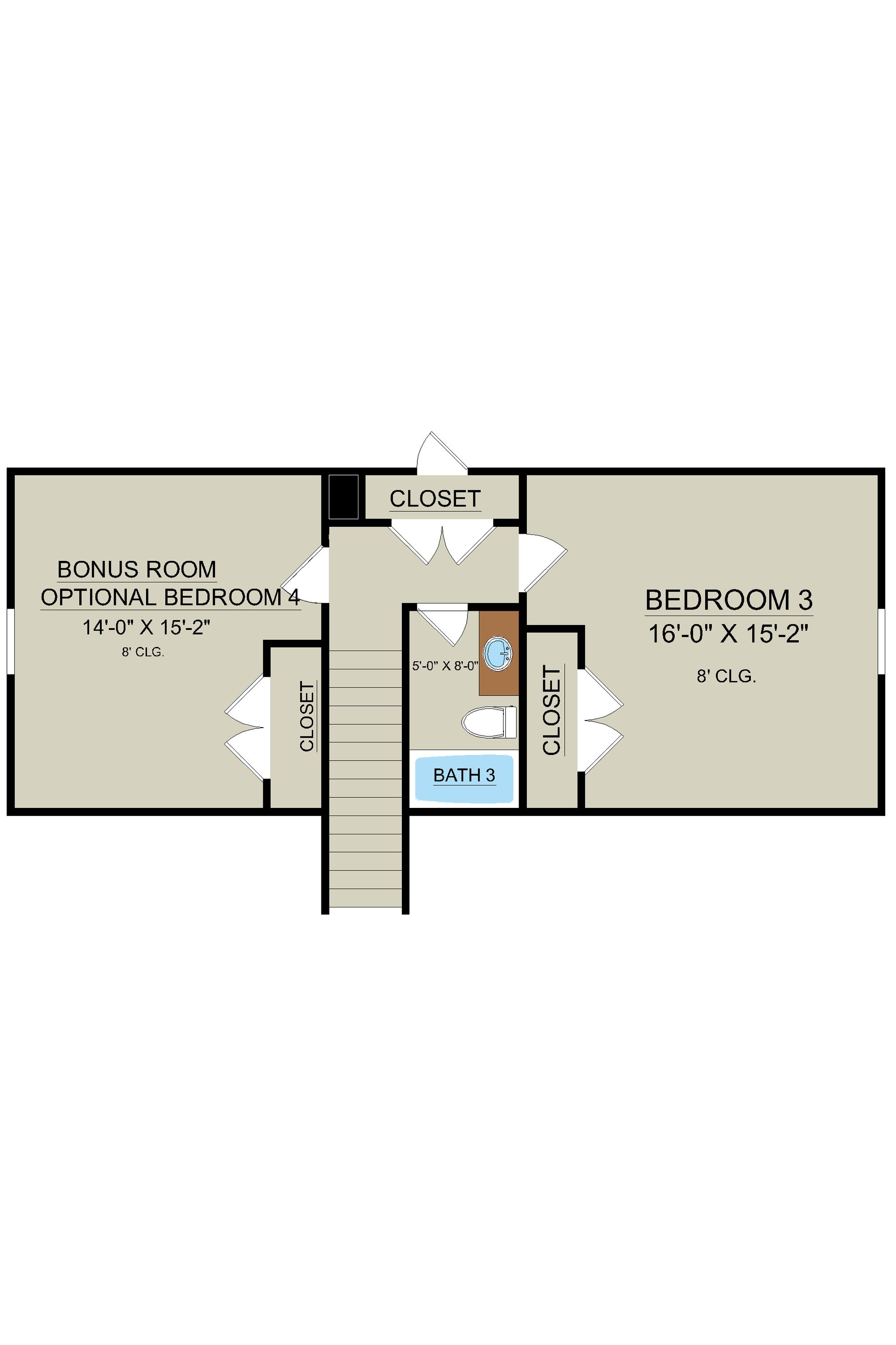 Harbor II – Second Floor Plan | Ernest Homes