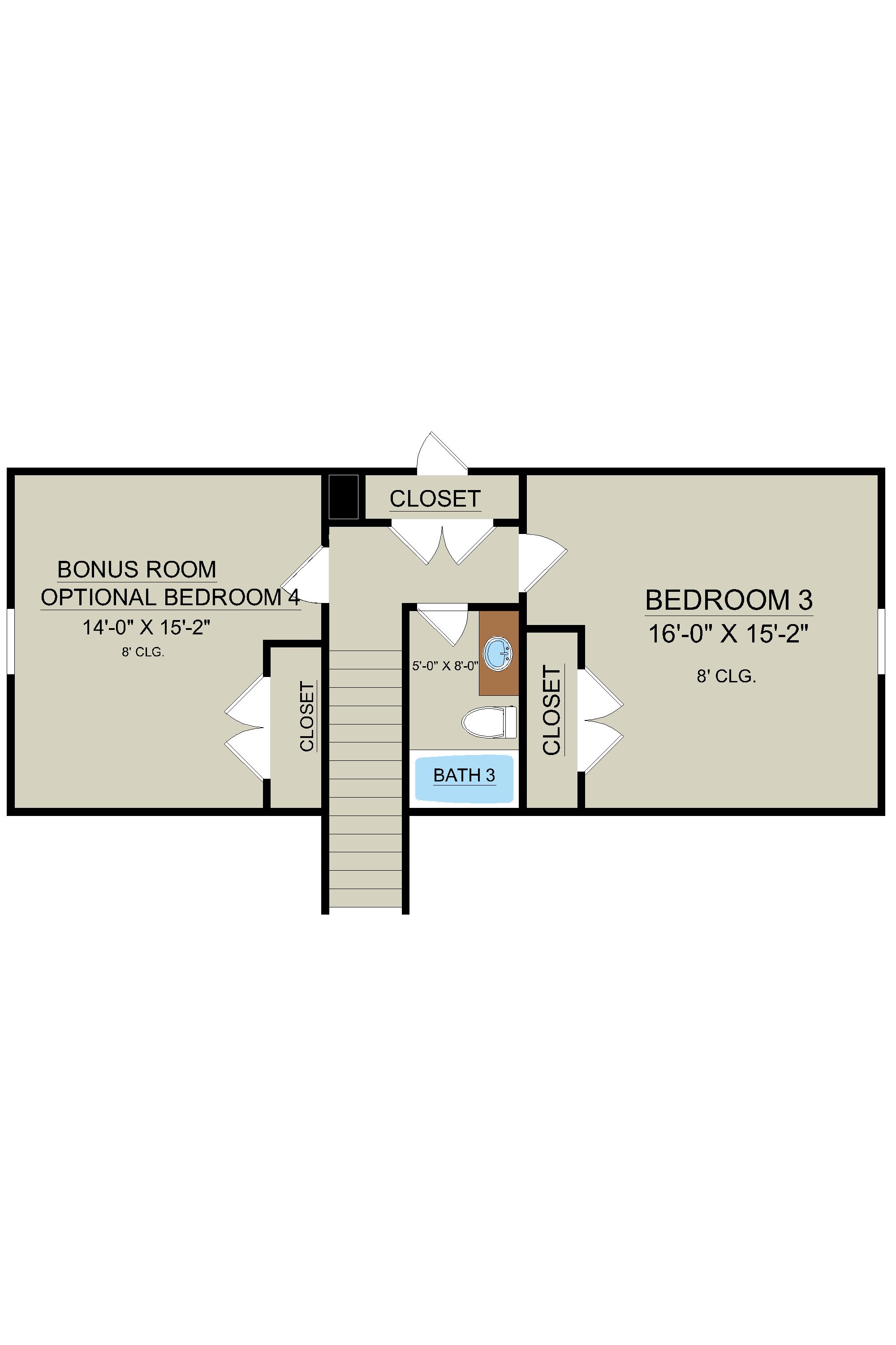 Harbor II – Second Floor Plan | Ernest Homes