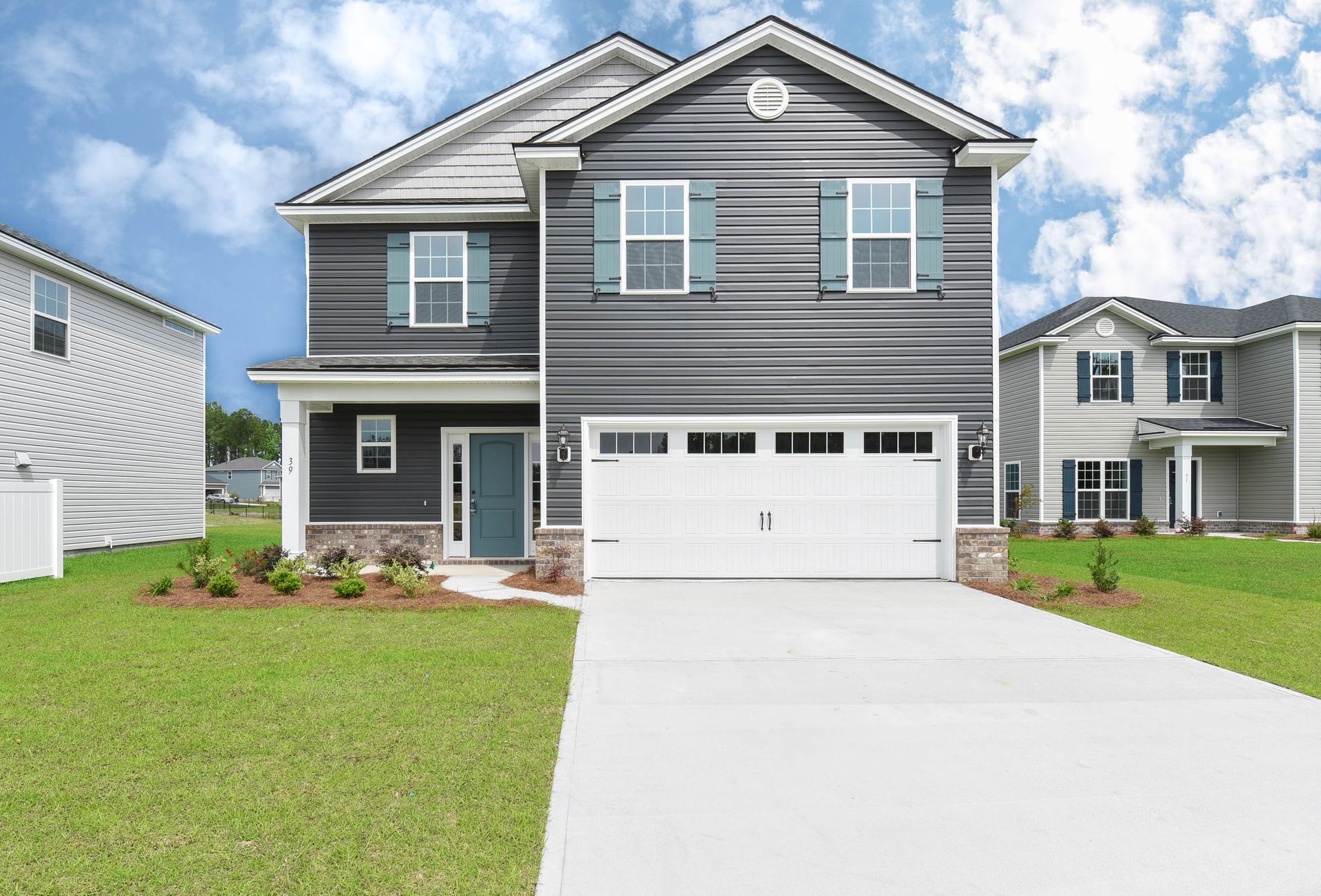 Edisto – Elevation C with Front Porch Window & Brick Accent