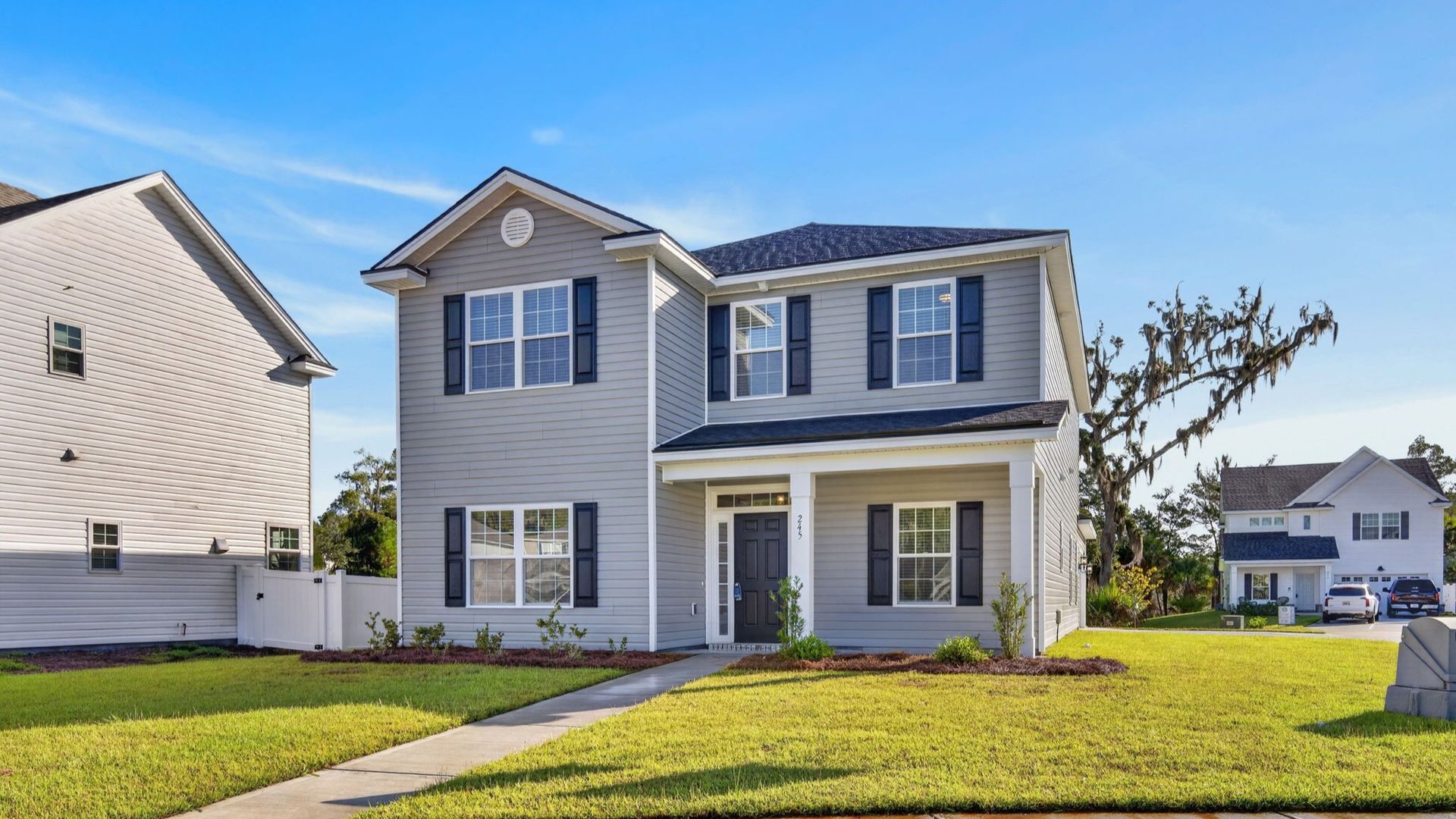 Angled Exterior View of 245 James Drive – Oscar Mulberry Plan