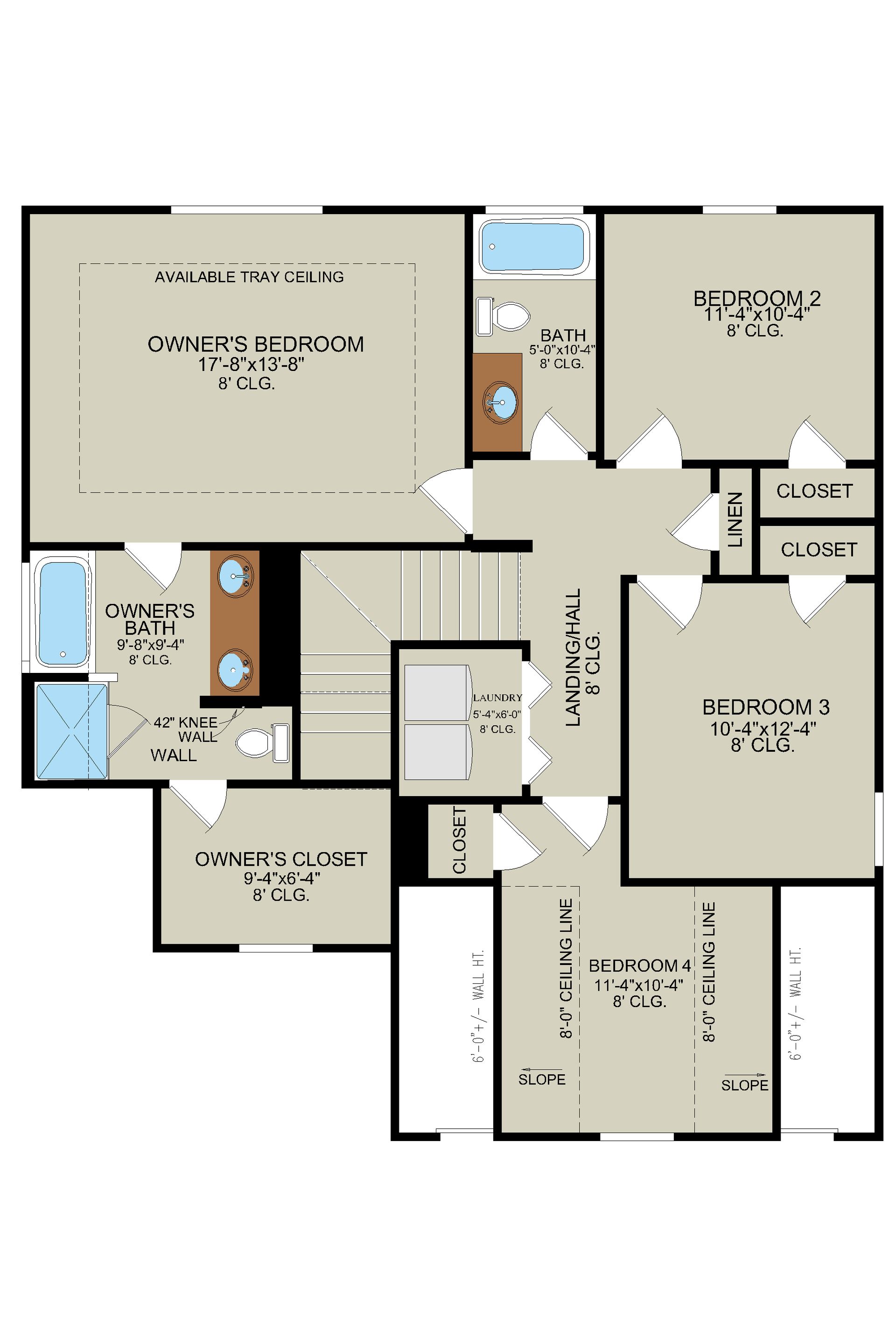 Kiawah – Second Floor Plan