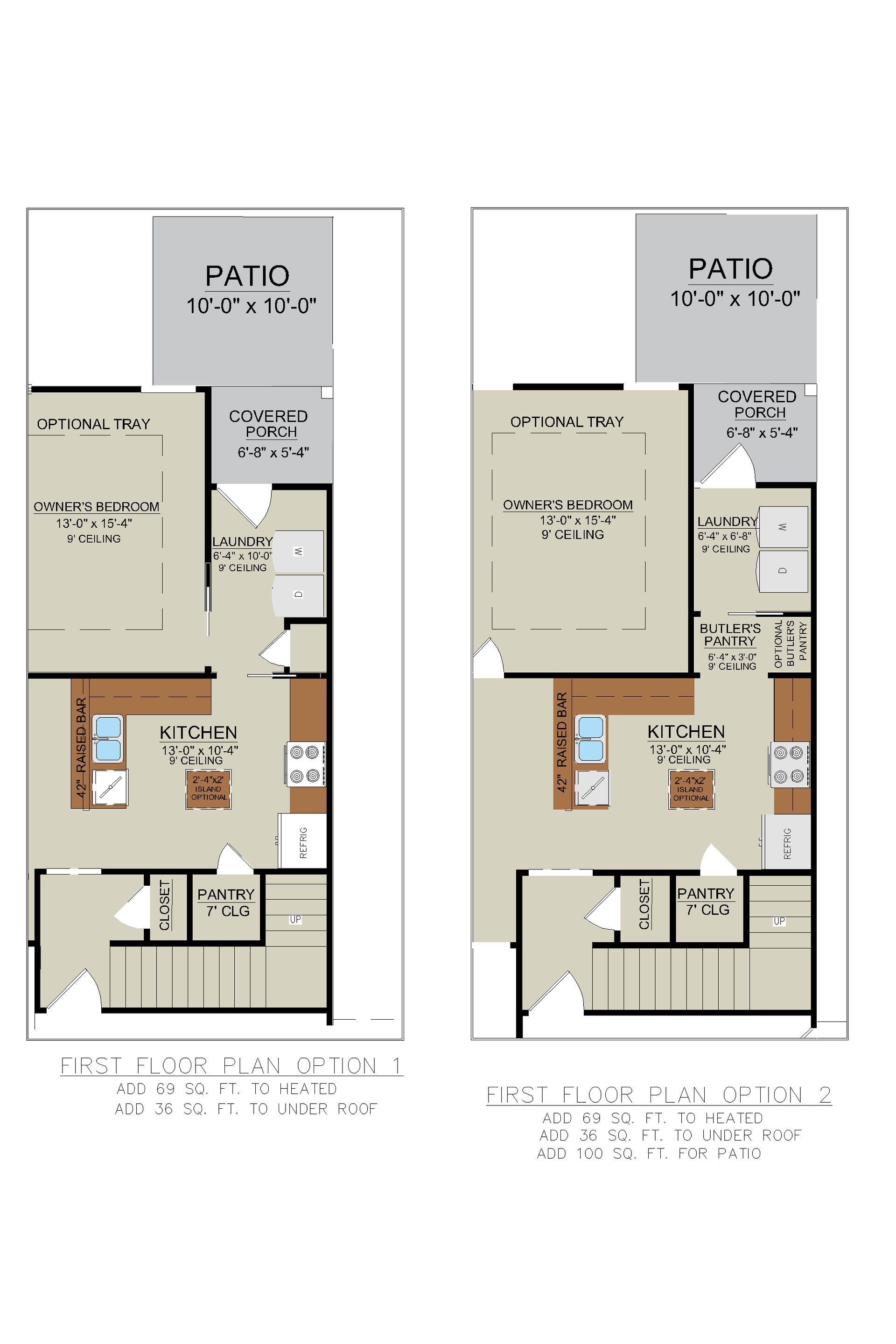 Hatteras – Two Optional Laundry Room Layouts