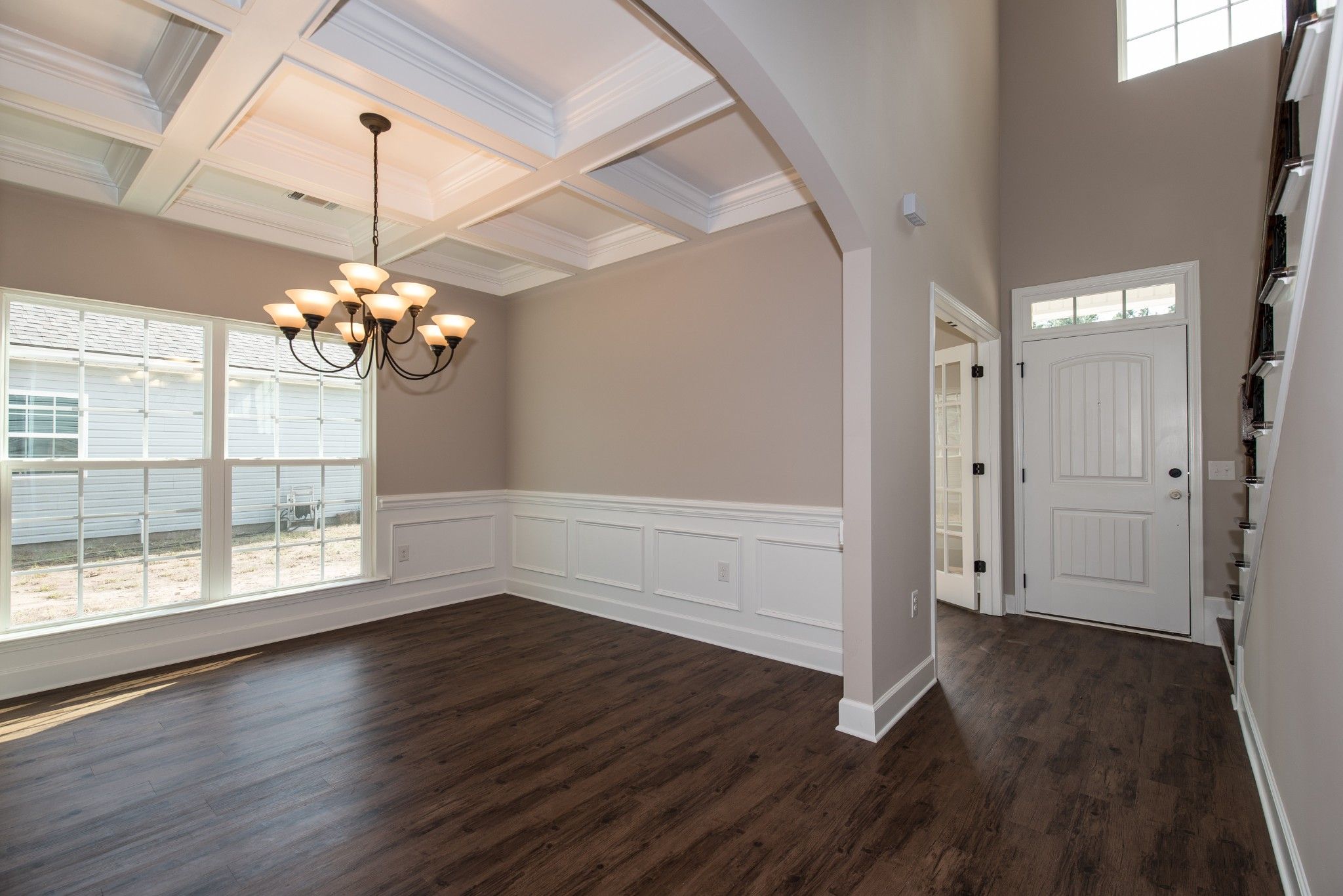 Blackbeard - Dining Room with coffered ceiling | Ernest Homes