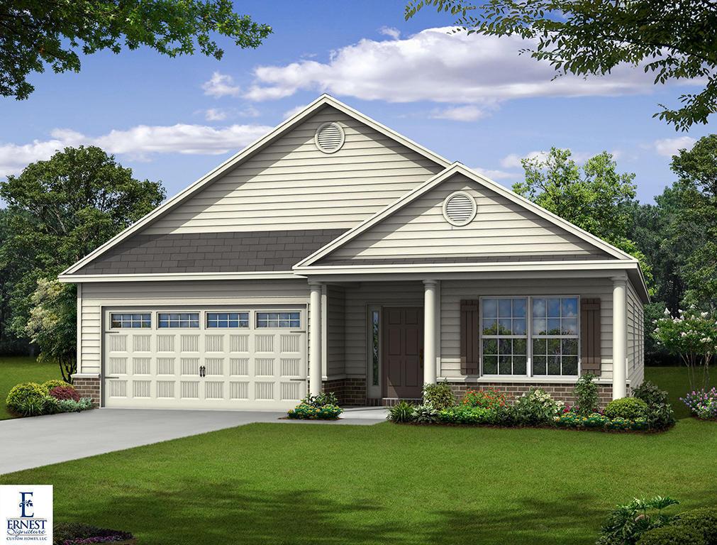 Wassaw C- Front Elevation color rendering  | Ernest Homes