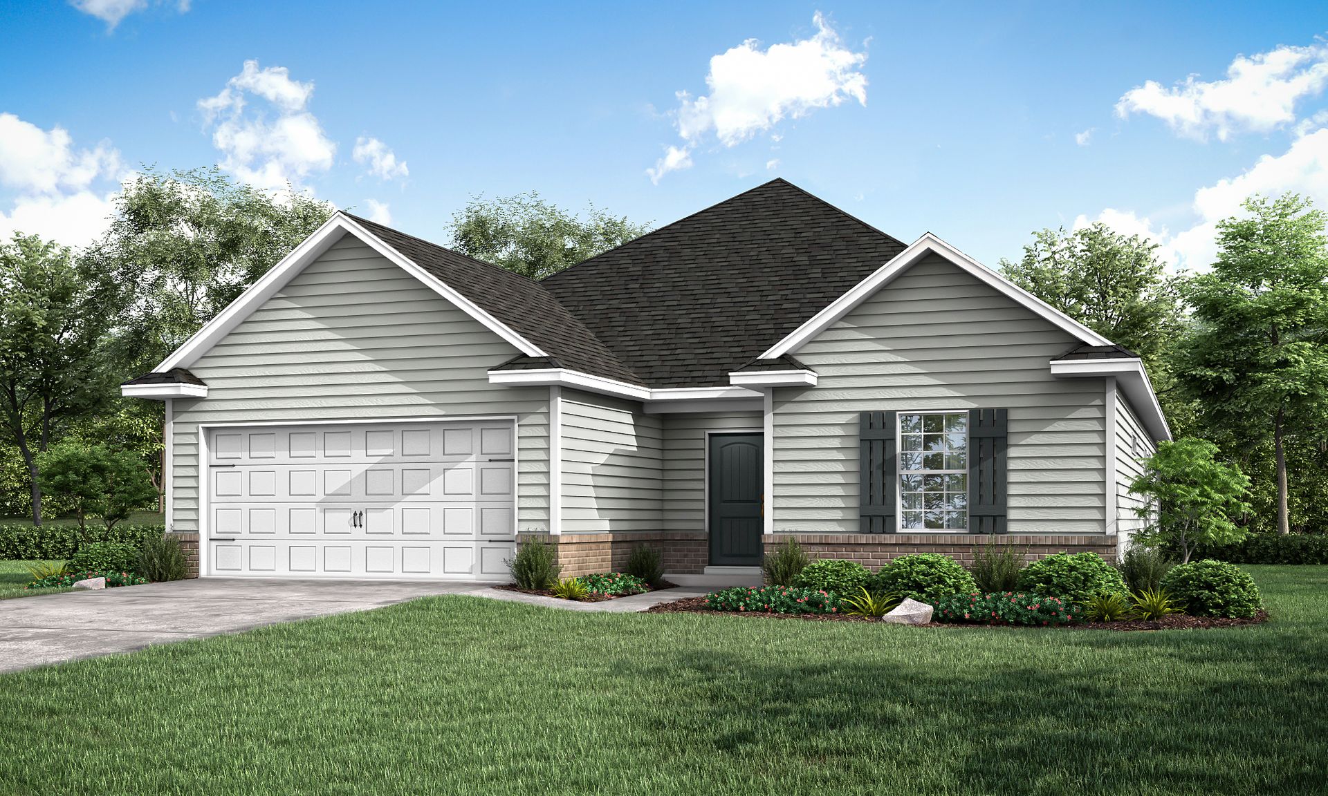 Laurel B – Front Elevation Rendering