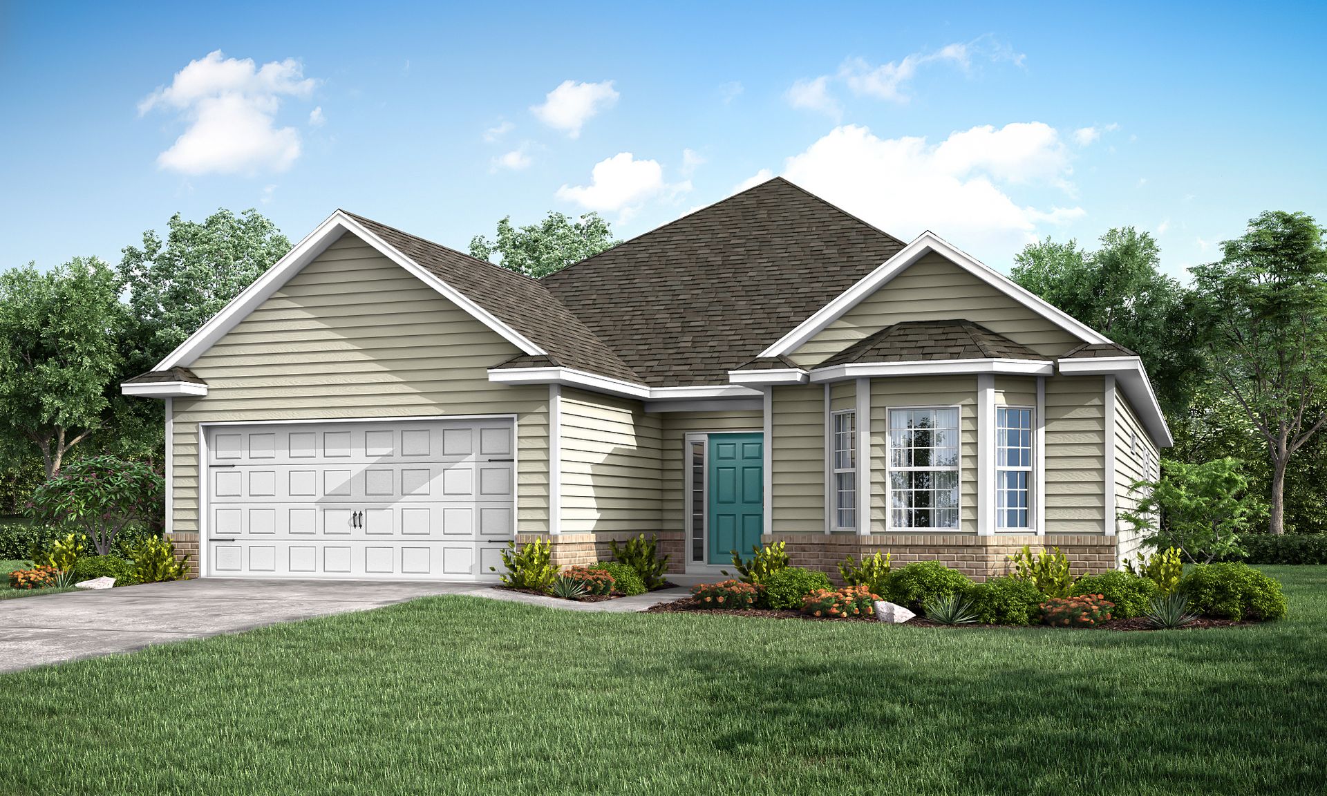 Laurel C – Front Elevation Rendering