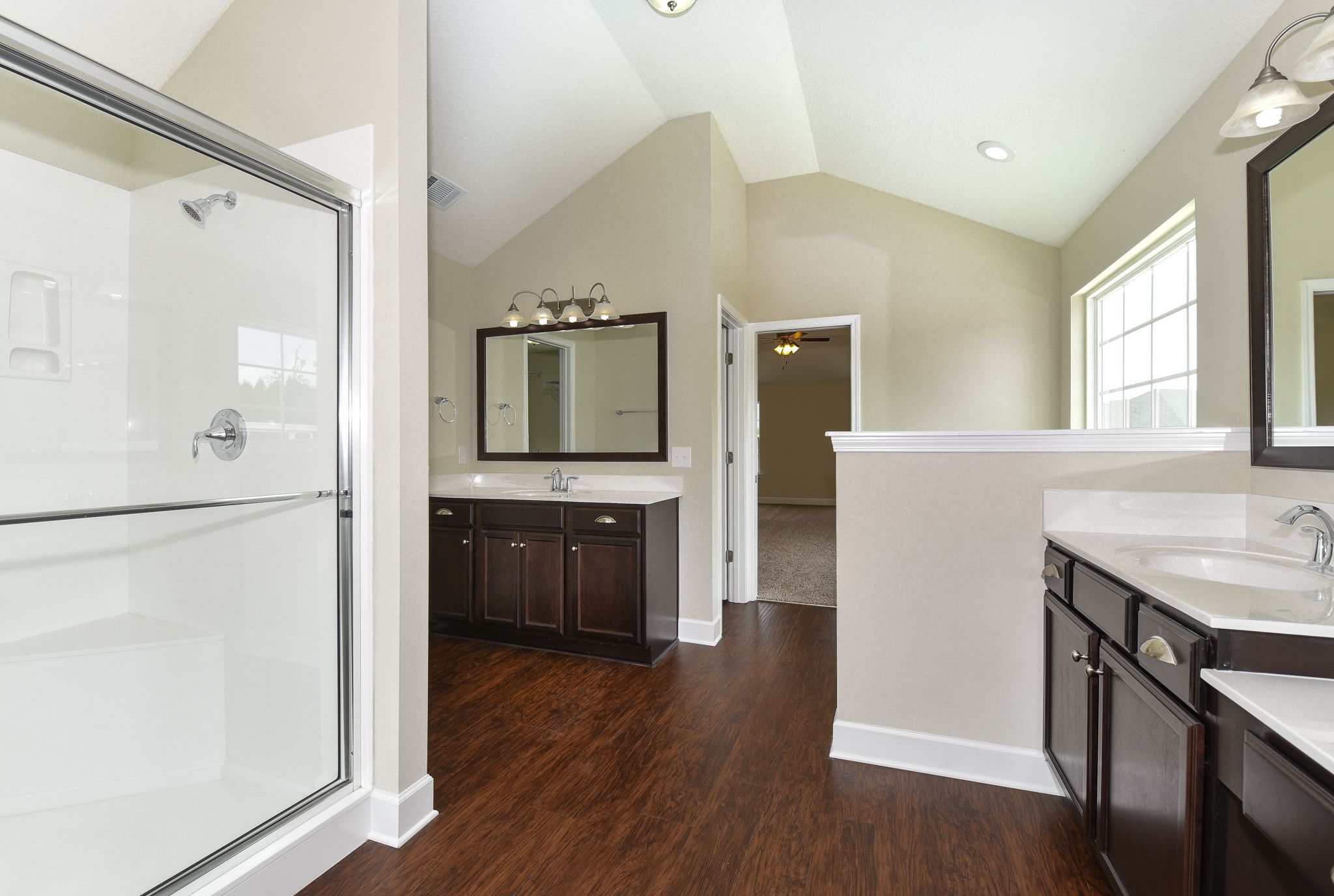 Blackbeard – Owner’s Bathroom with Dual Vanities | Ernest Homes