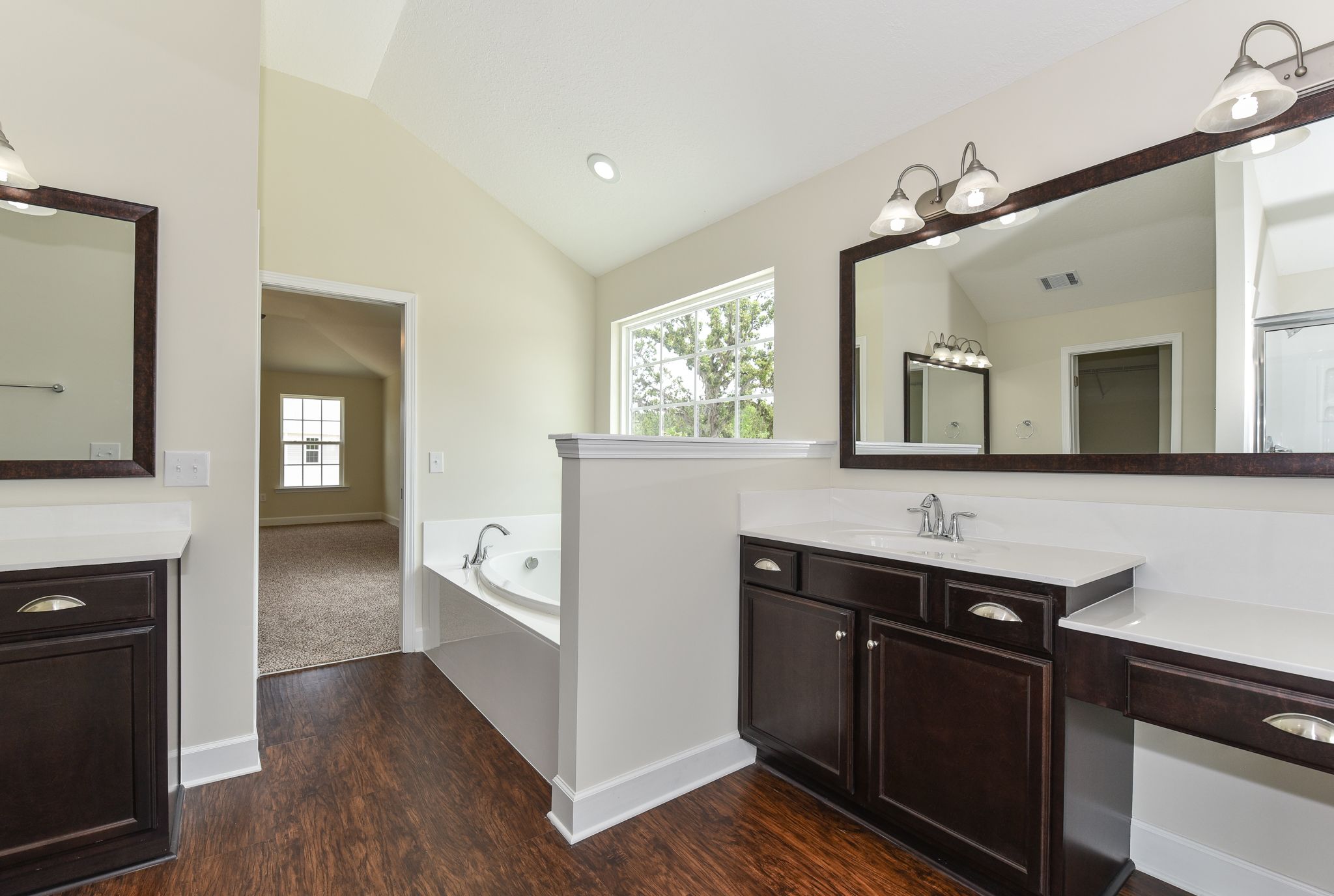 Blackbeard – Owner’s Bathroom with Dual Vanities | Ernest Homes