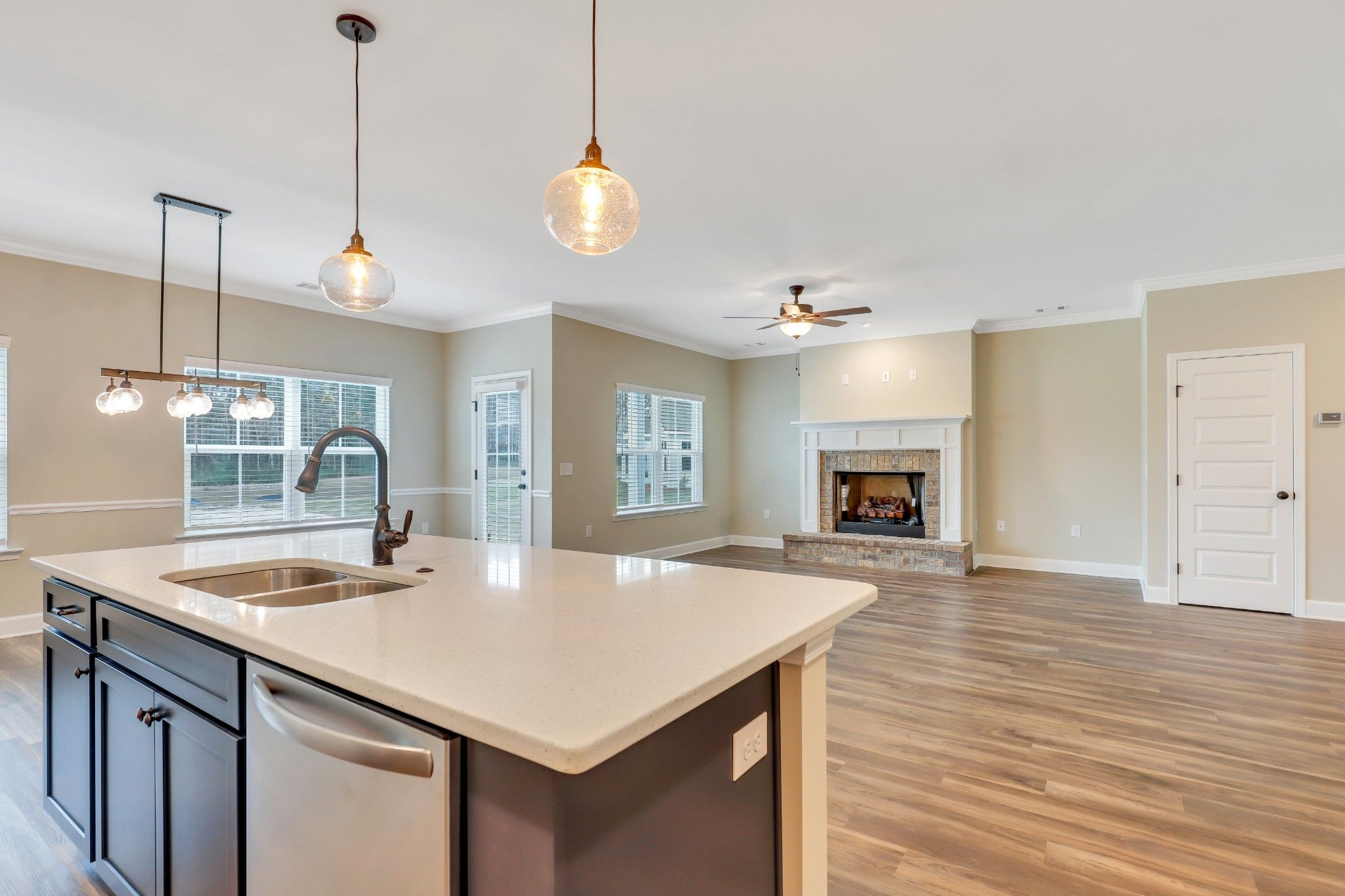 Seabrook - Family Room with Fireplace | Ernest Homes