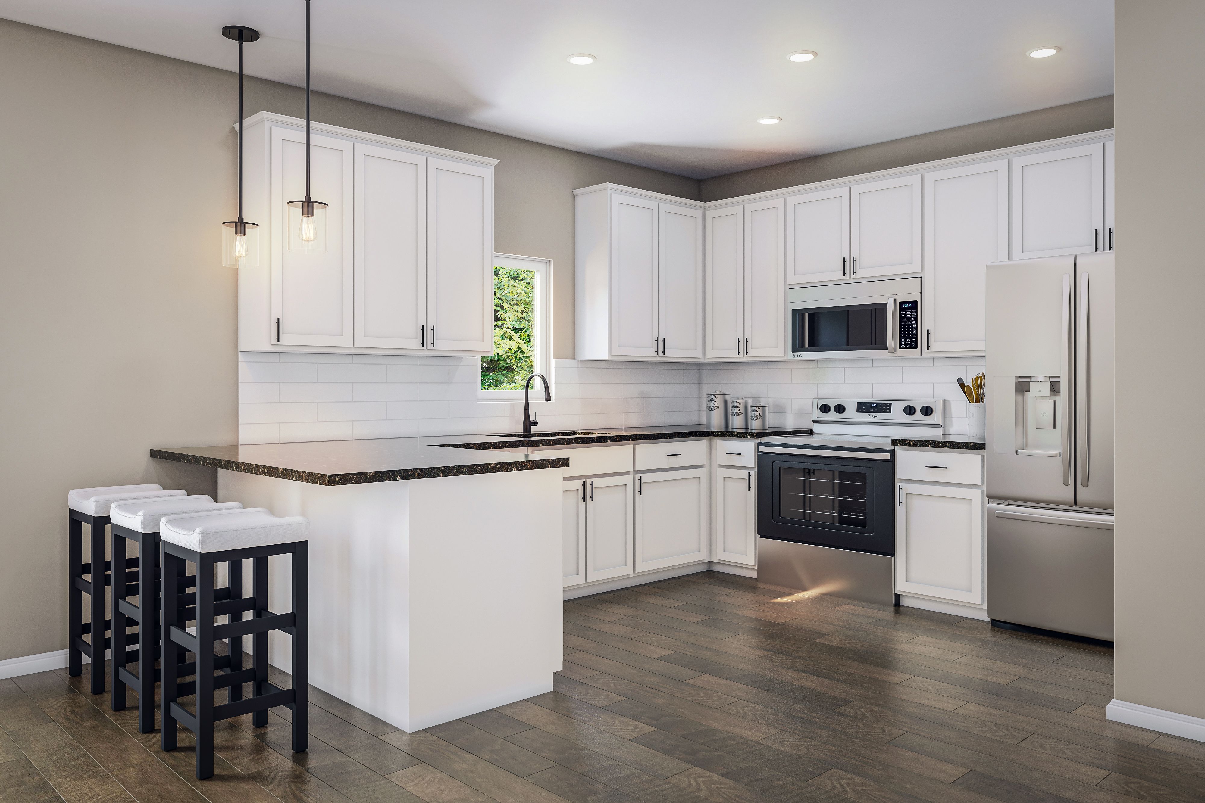 New Haven Townhome B - Staged Kitchen | Ernest Homes