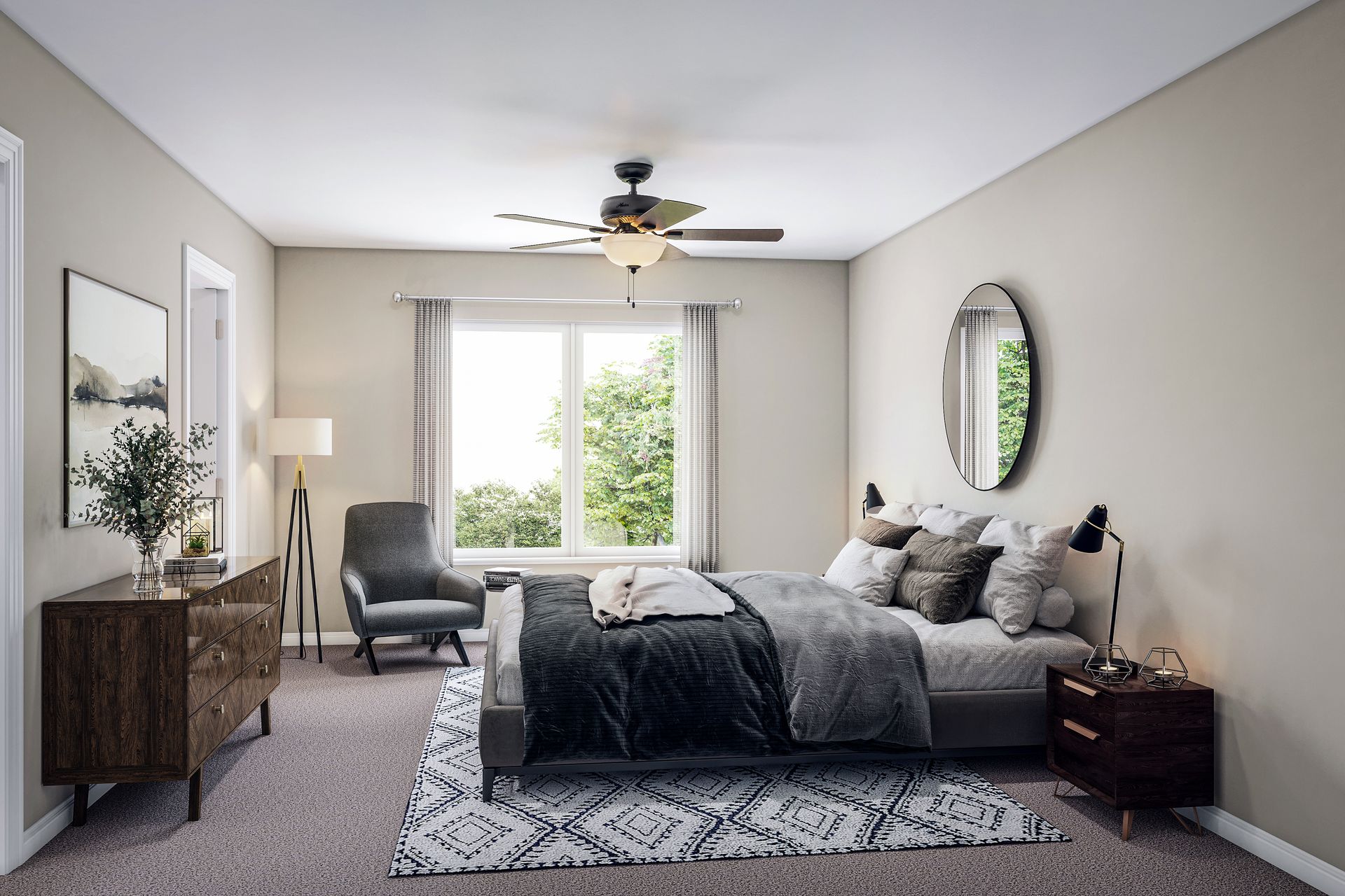 New Haven Townhome B - Staged  Owner's Suite | Ernest Homes