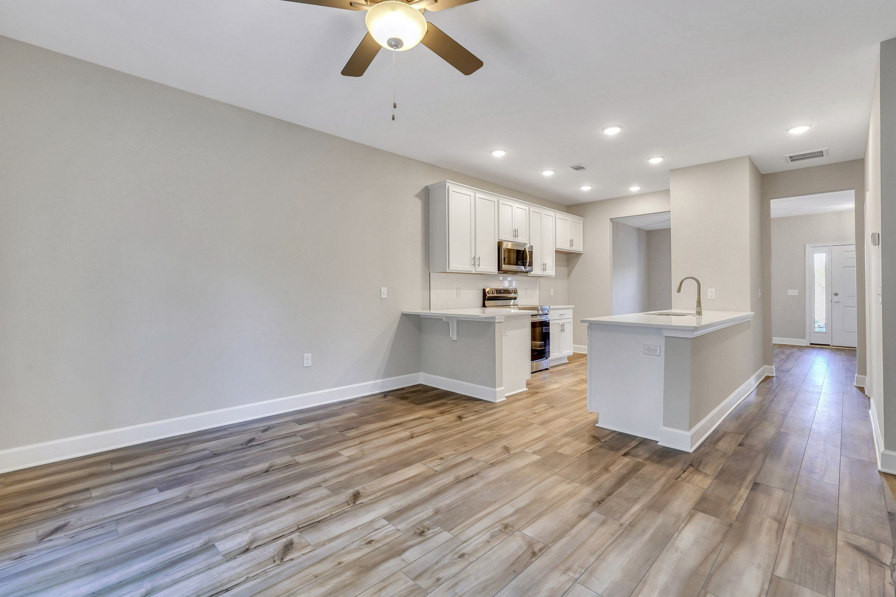 New Haven Townhome A - Family Room with view of Kitchen | Ernest Homes