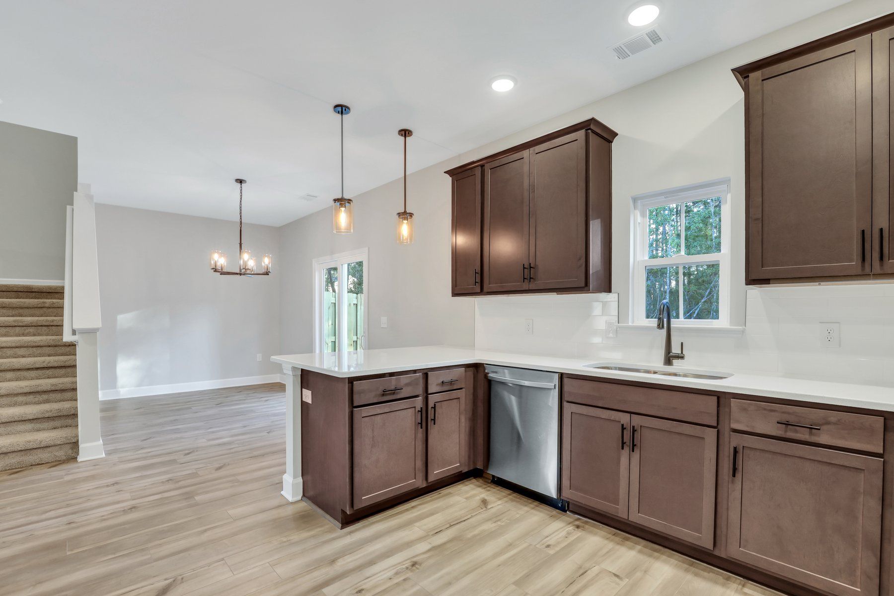 New Haven Townhome B - Kitchen with view of Dining Area at 246 Haisley Run | Ernest Homes