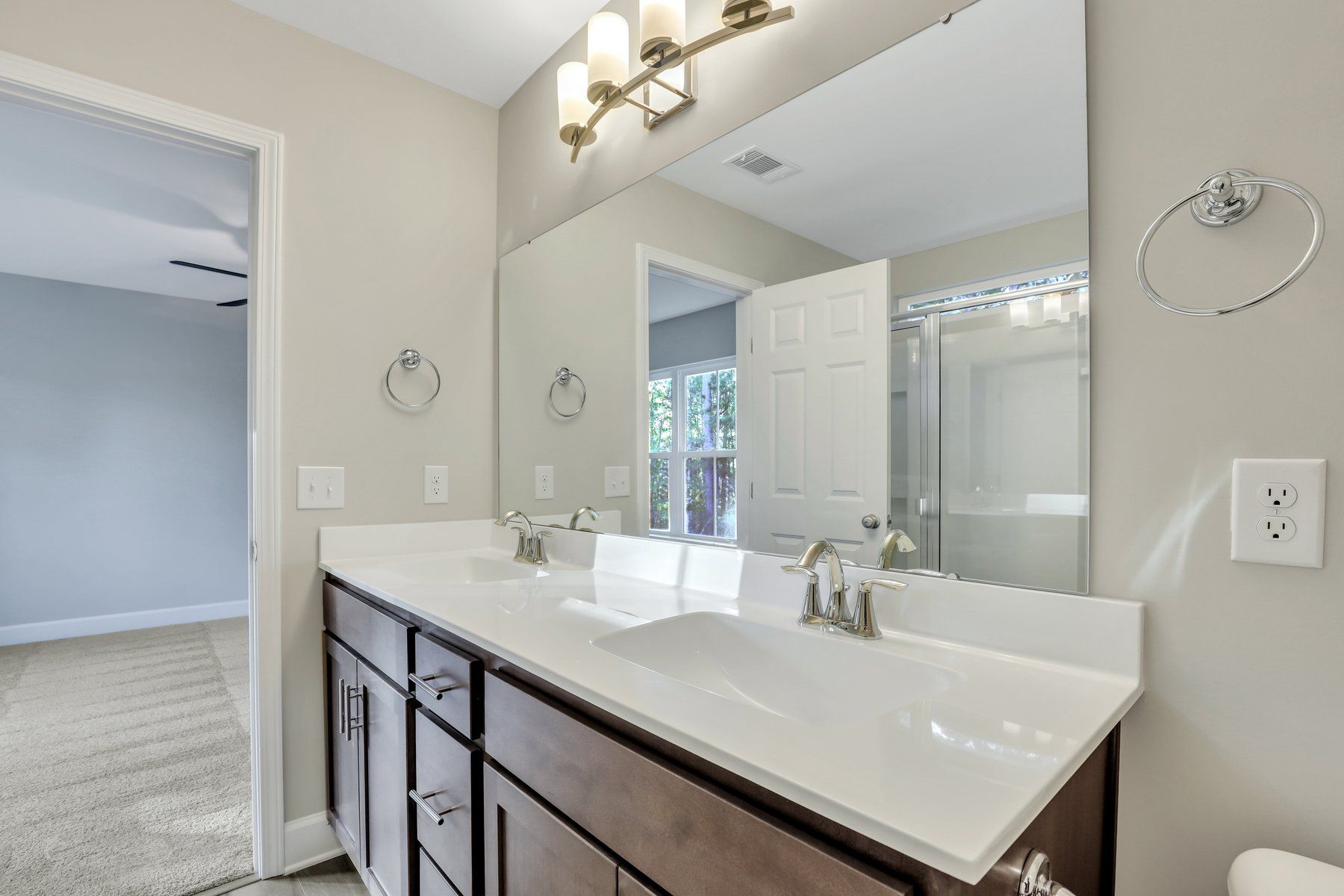 New Haven Townhome B- Owner's Bathroom Suite  | Ernest Homes