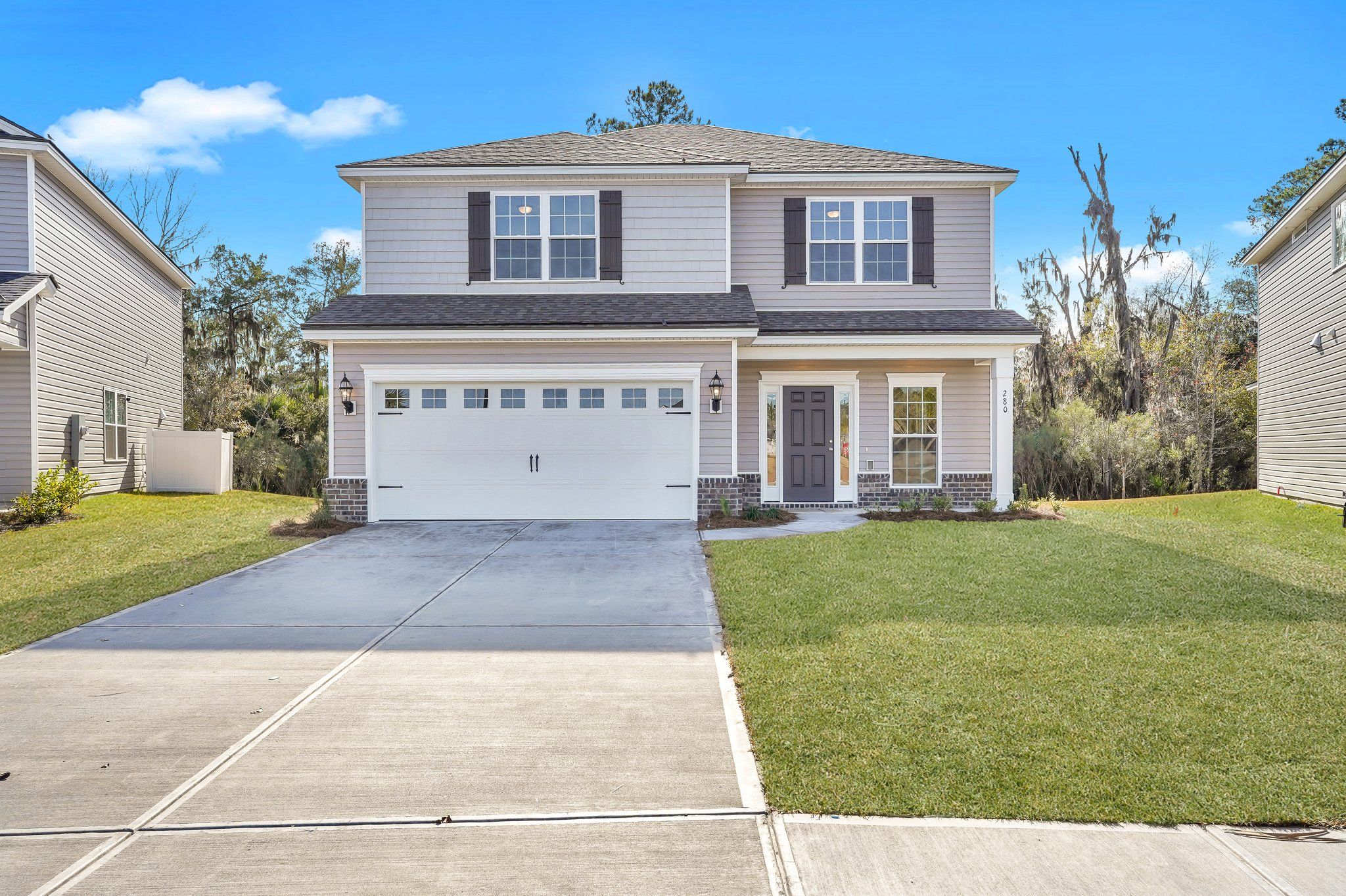 Hatteras Signature Elevation B – Exterior Front View | Ernest Homes