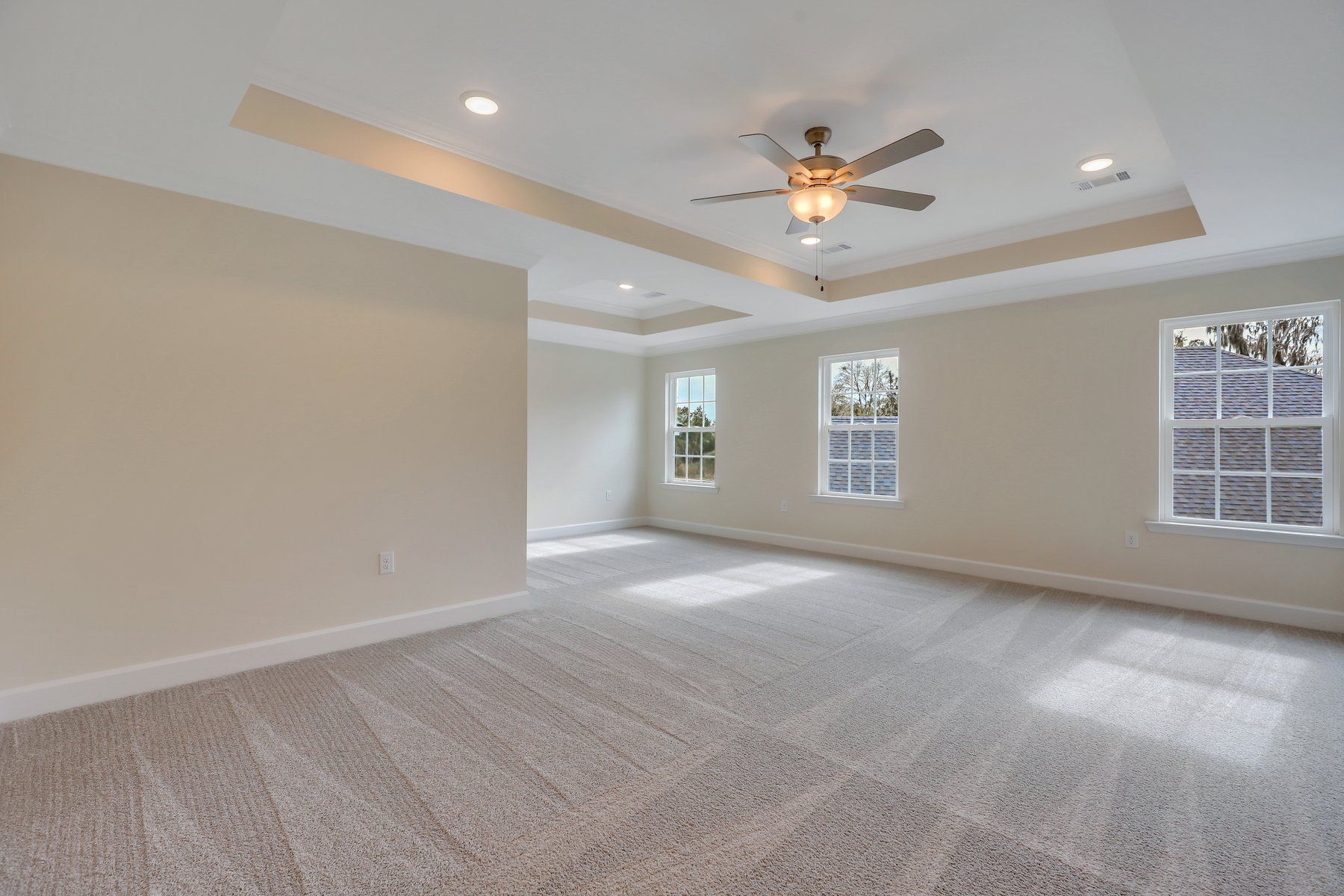 Nantucket - Owners bedroom with optional tray ceiling  | Ernest Homes