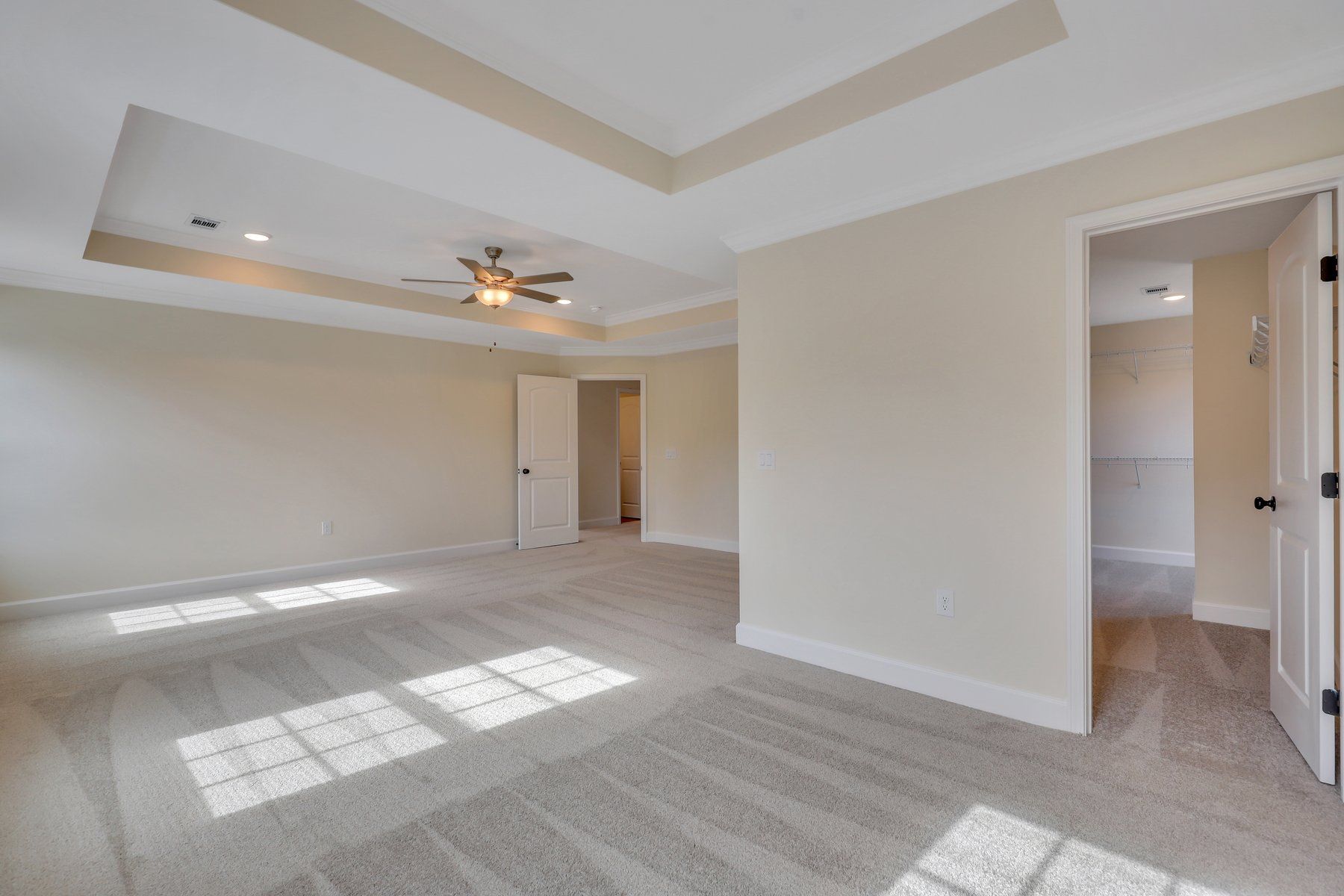 Nantucket - Owners bedroom with optional tray ceiling  | Ernest Homes