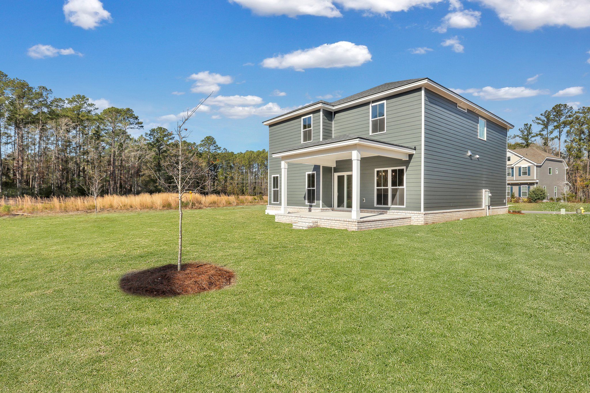 Edisto - Rear Elevation with optional covered patio | Ernest Homes