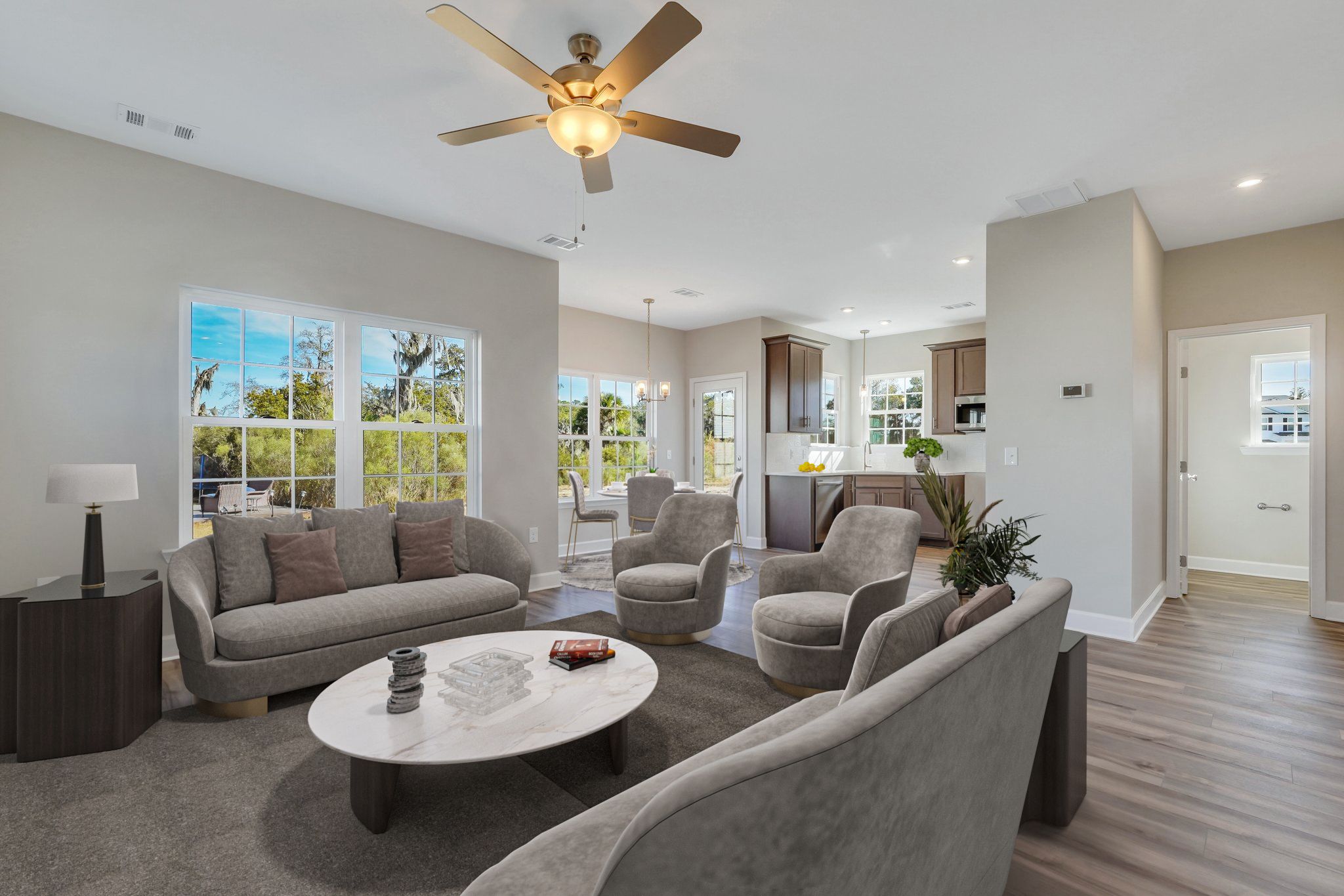 Rose Atoll – Virtually Staged Great Room to Kitchen View