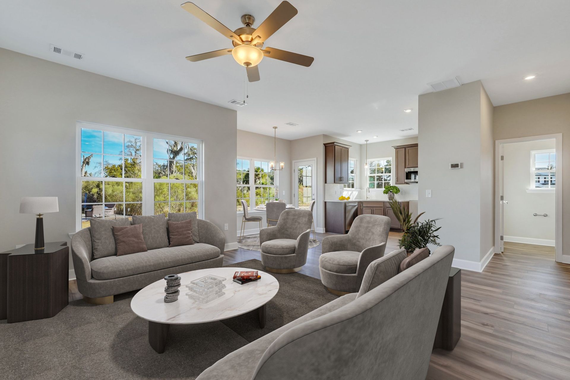 Rose Atoll – Virtually Staged Great Room to Kitchen View