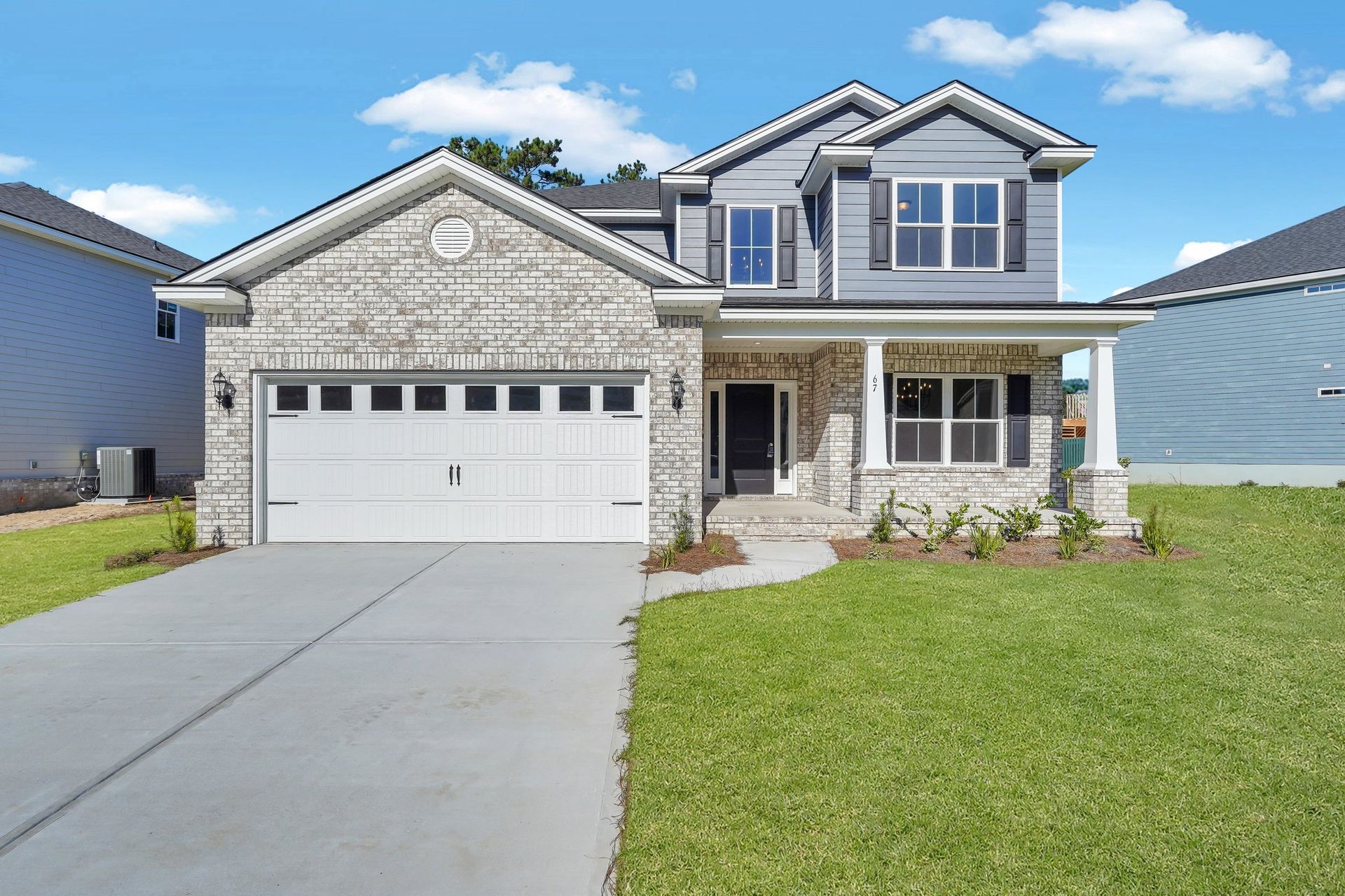 Kingston C - Front Elevation With Brick | Ernest Homes