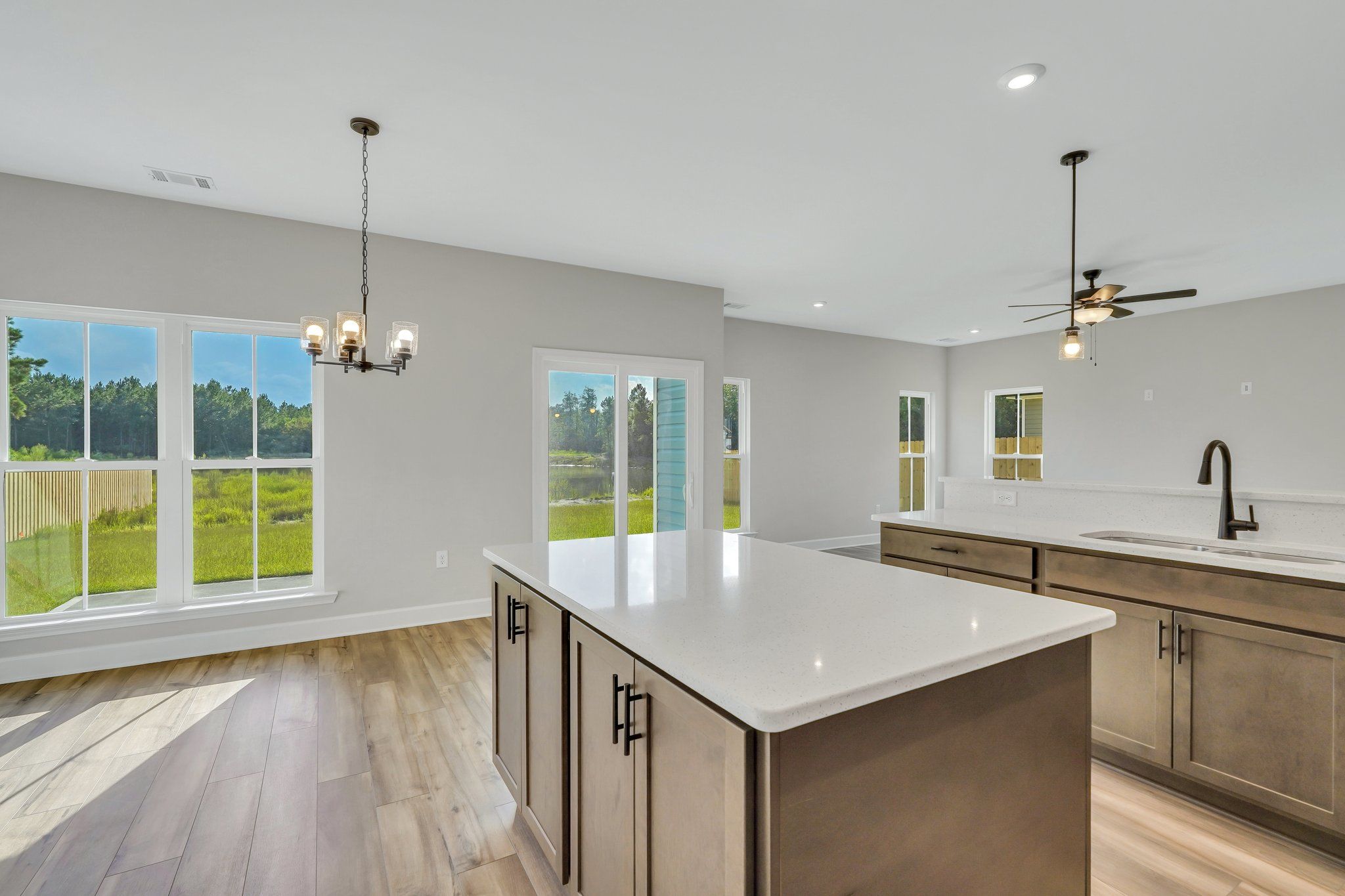 Edisto - Breakfast area with Island in Kitchen | Ernest Homes