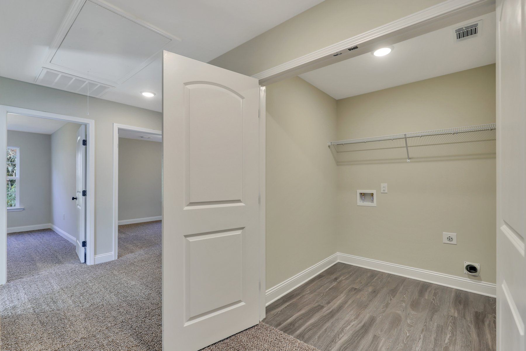 Edisto Second-Floor Laundry Room with Storage Shelf