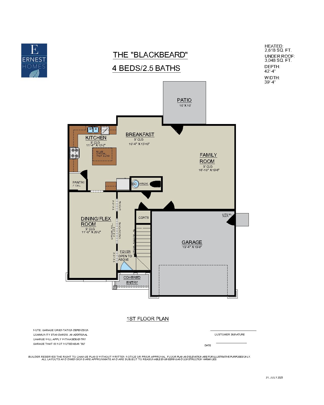 Blackbeard Floor Plan - First Floor Layout