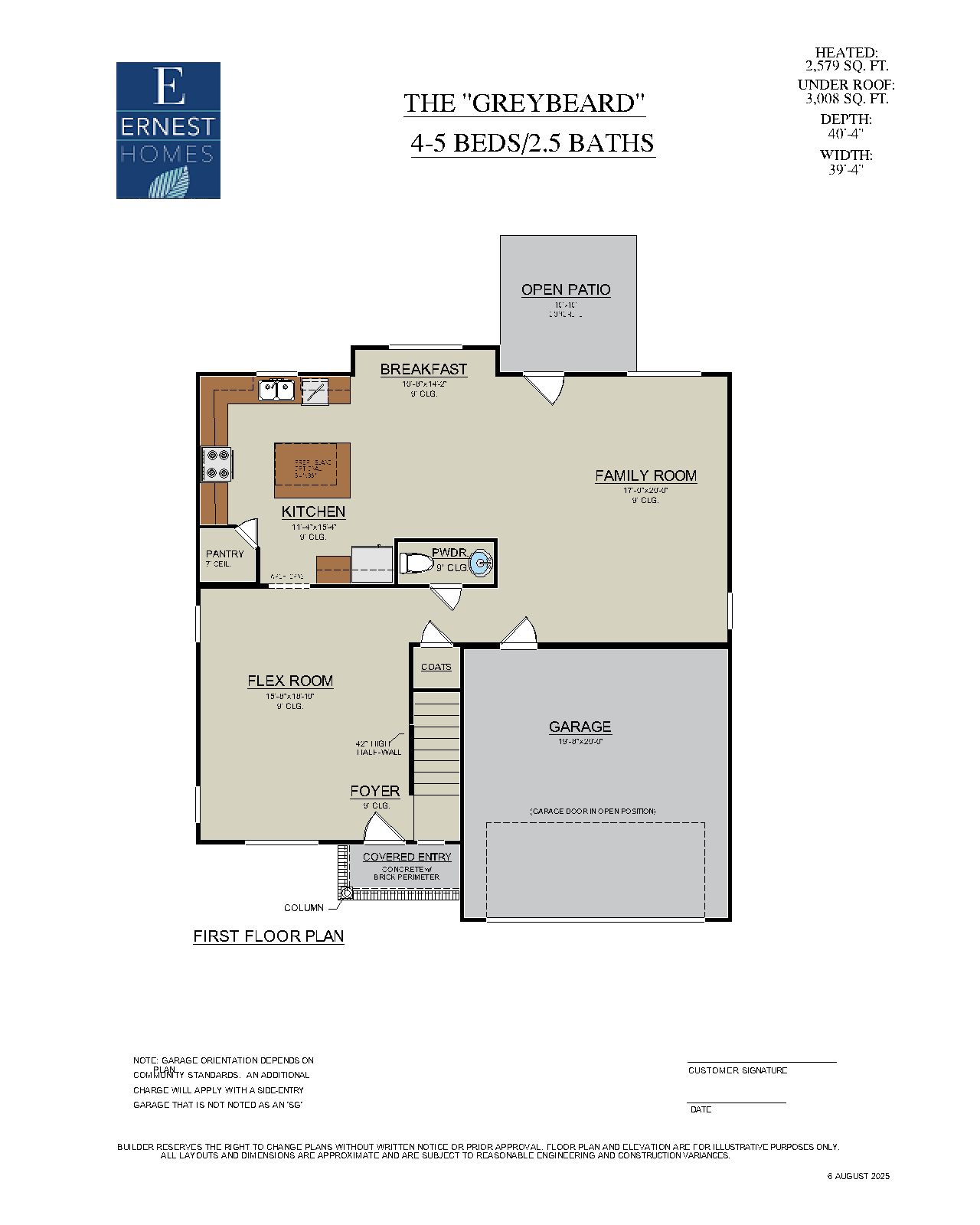 Greybeard First Floor Plan | Ernest Homes