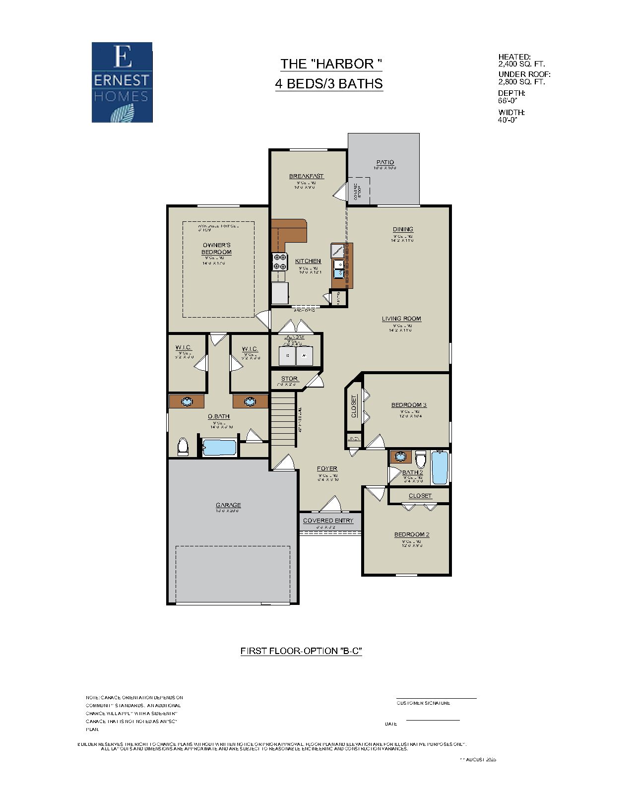 Harbor – First Floor | Ernest Homes