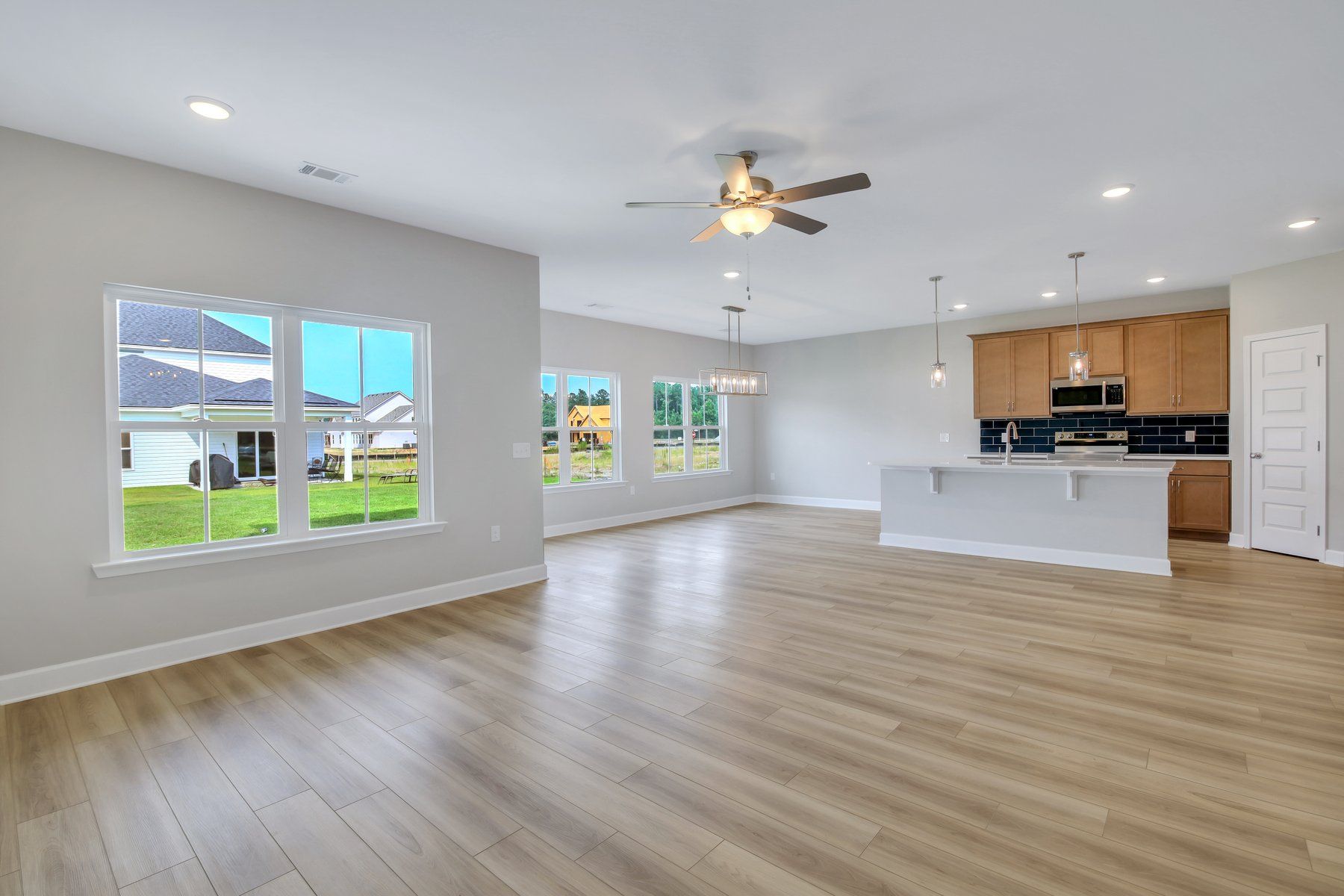 Seabrook - Family Room view to Kitchen and Morning Room | Ernest Homes