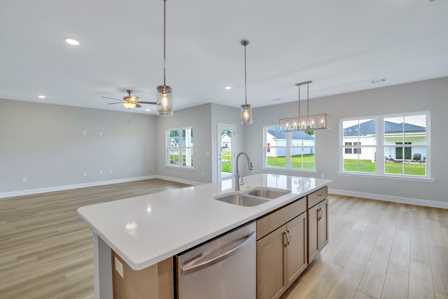 Seabrook Kitchen View to Family Room and Morning Room