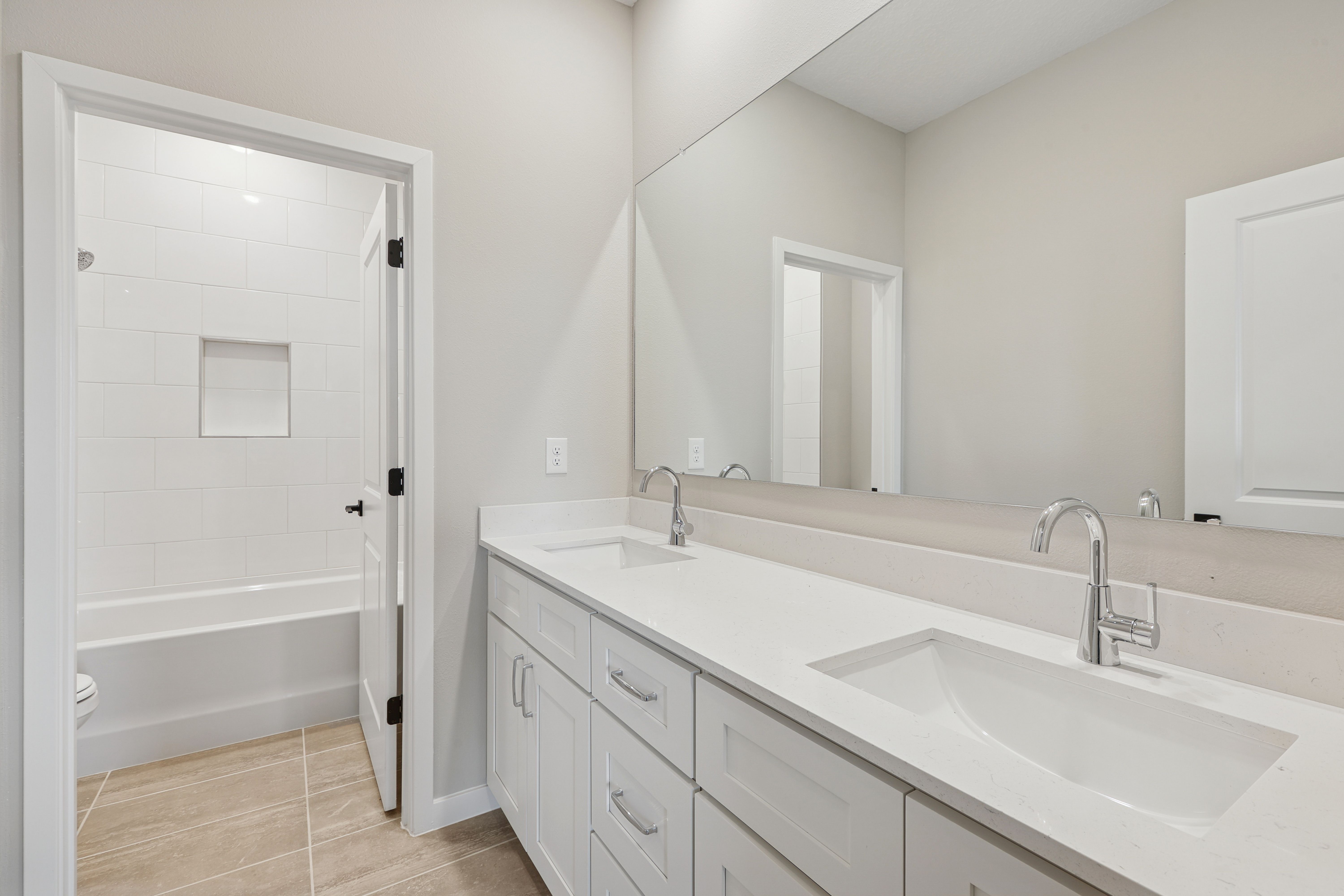 Spacious secondary bathrooms