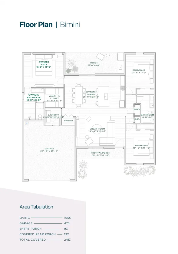 Bimini floor plan layout