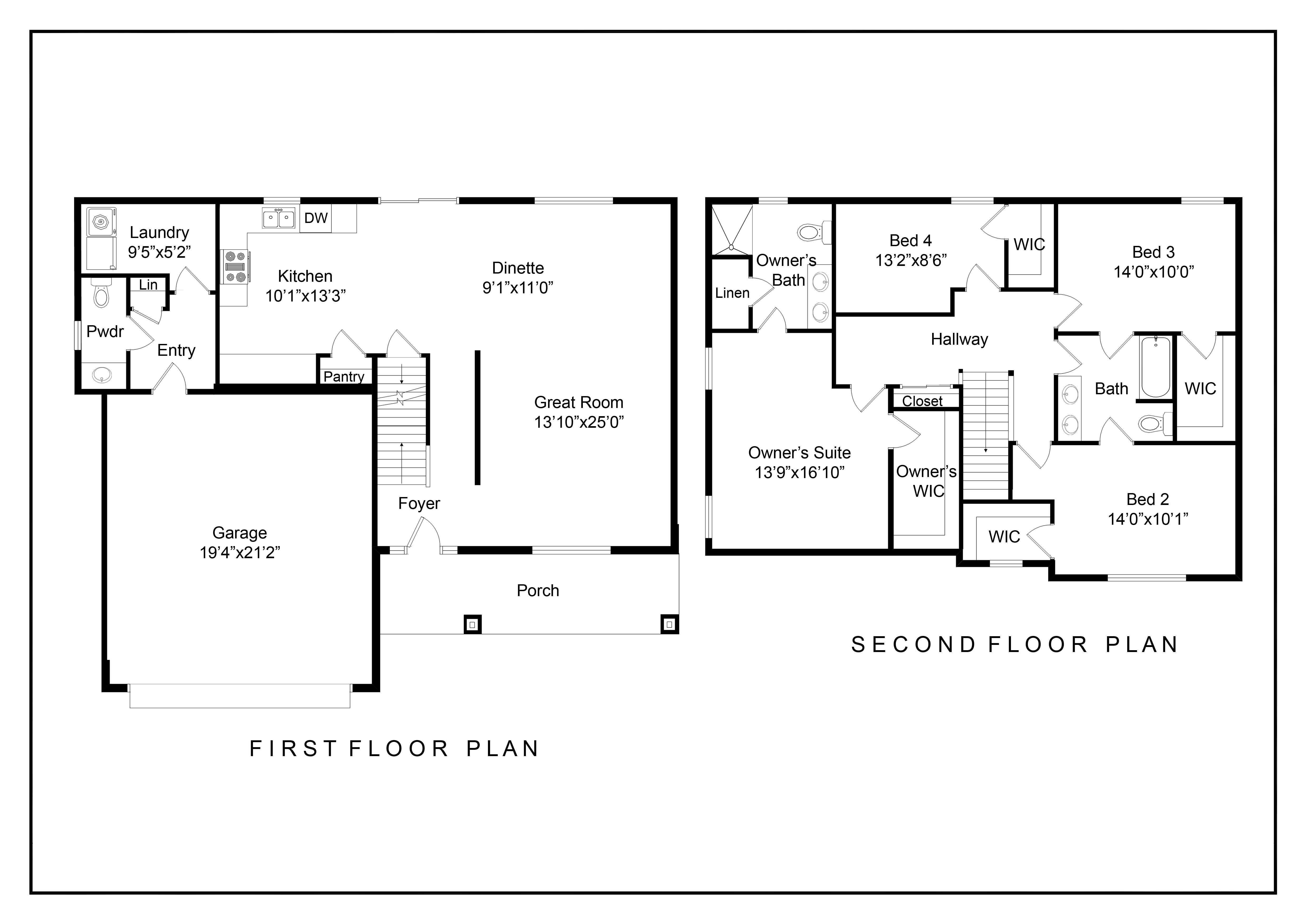 Saginaw II 2D Floorplan