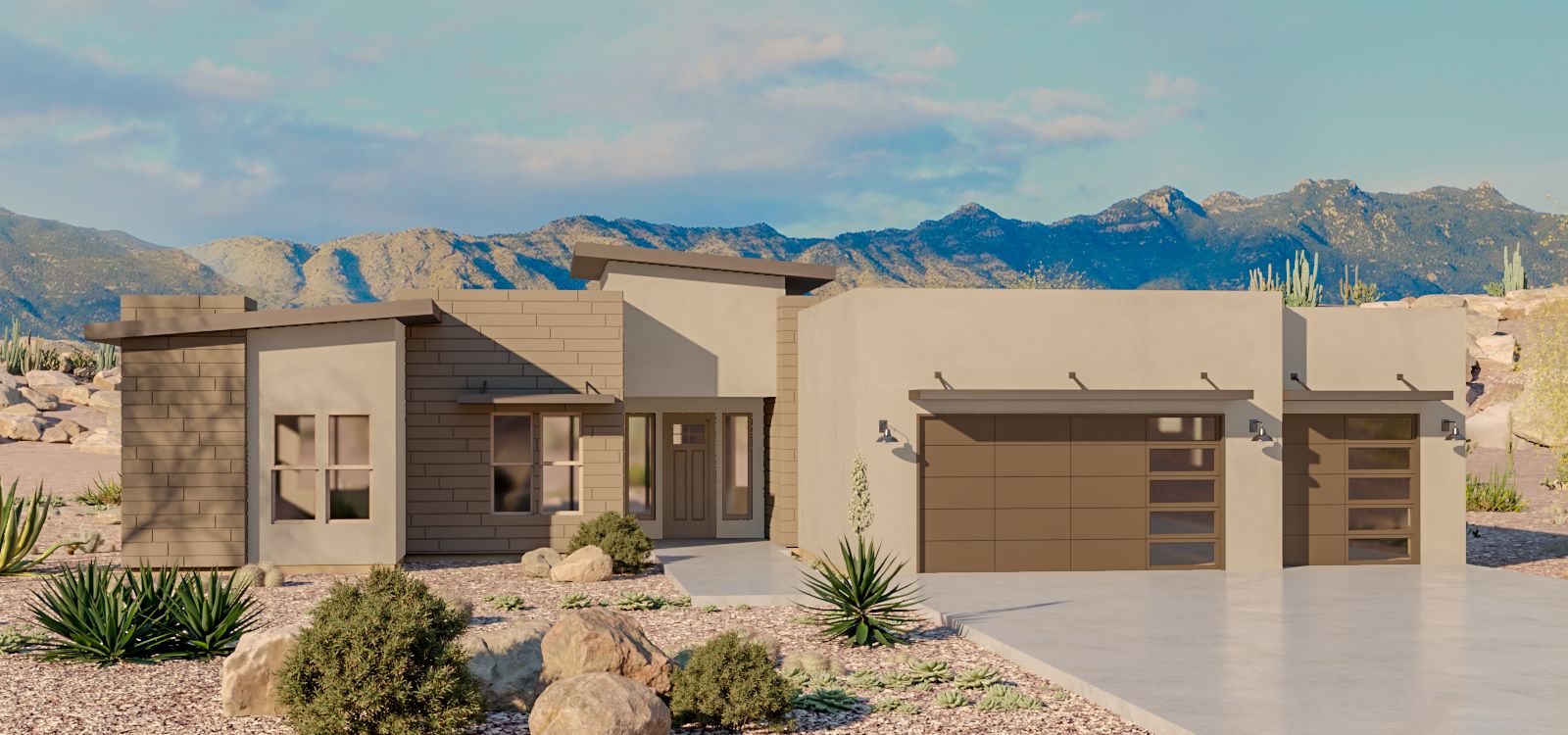 Mesquite Desert Contemporary Elevation