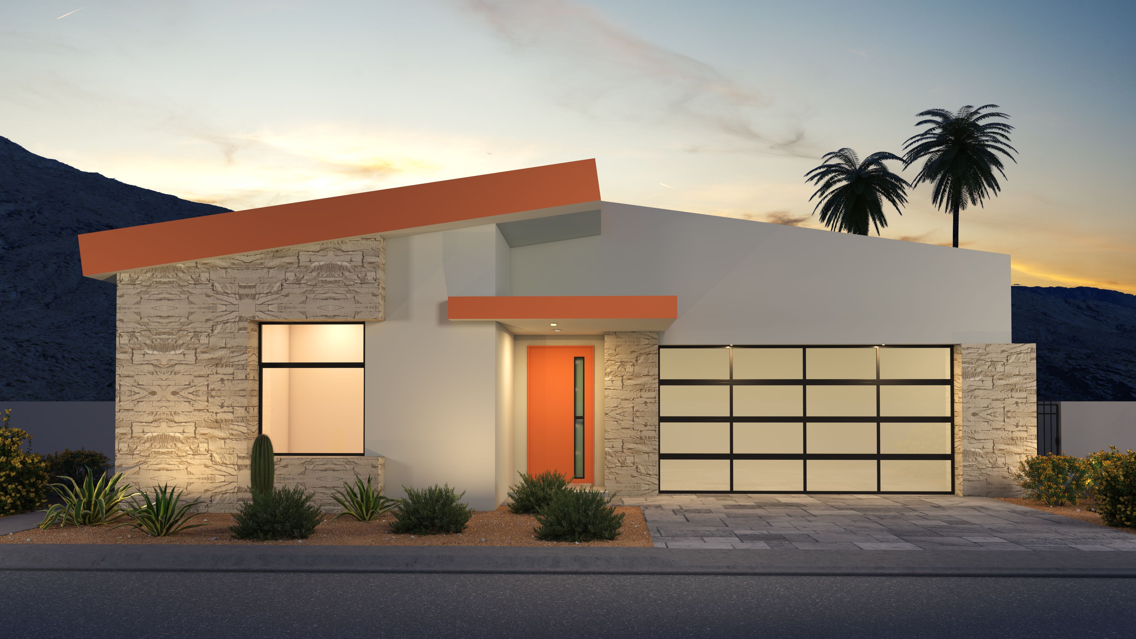 Residence 3 Plan at elan Residences in Palm Springs CA by Far